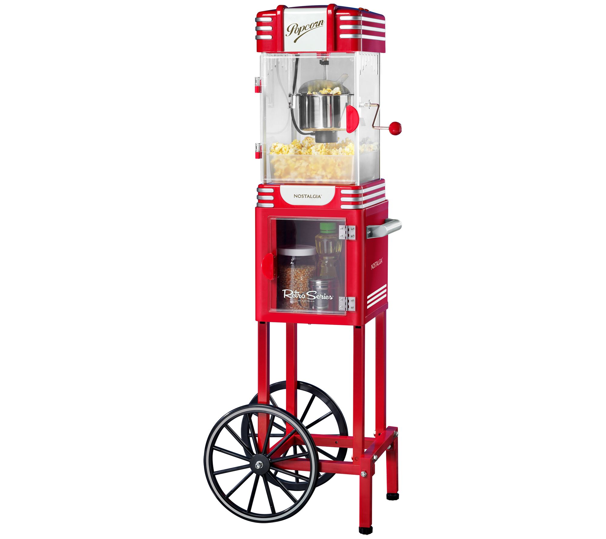 Nostalgia Popcorn Maker Machine - Professional Cart With 8 Oz Kettle Makes  Up to 32 Cups - Vintage