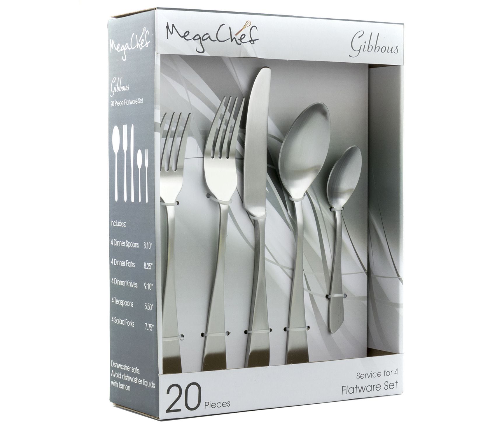 MegaChef Gibbous 20-Piece Flatware Utensil Set