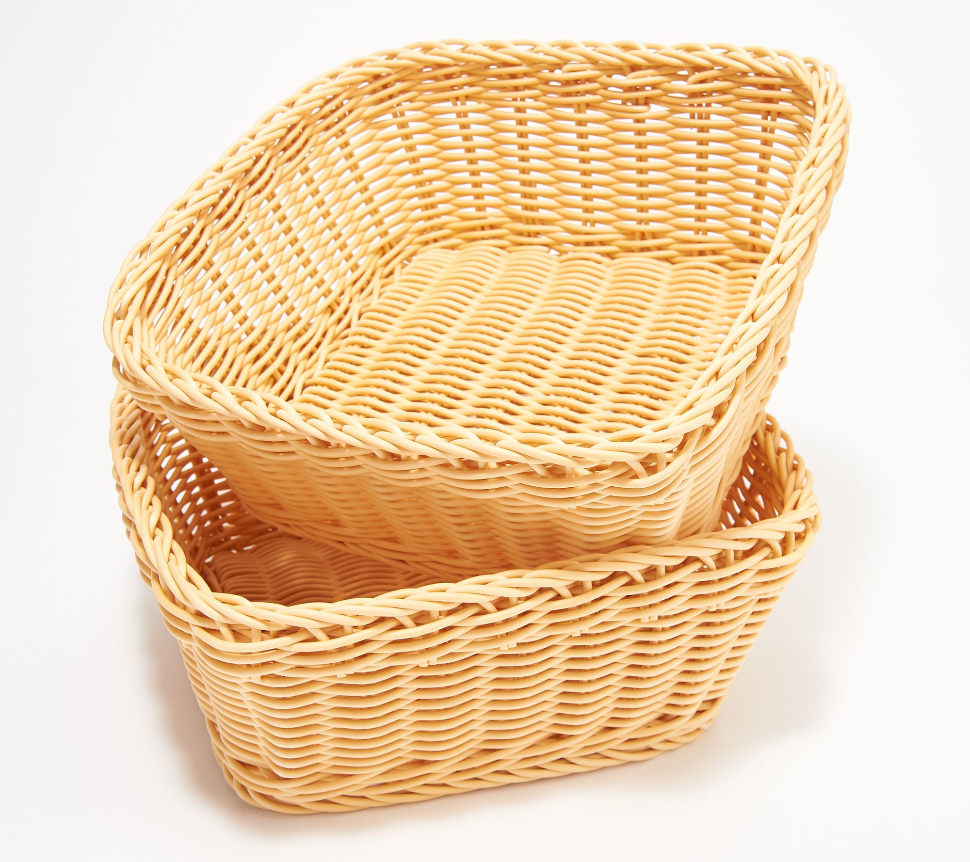Central Exclusive Small Oval Black Plastic Serving Basket - 7 7/8L x 5 1/2W x 1 3/4H 13786