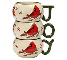  Temp-tations Holiday Set of 3 JOY Stacking Mugs - K69256