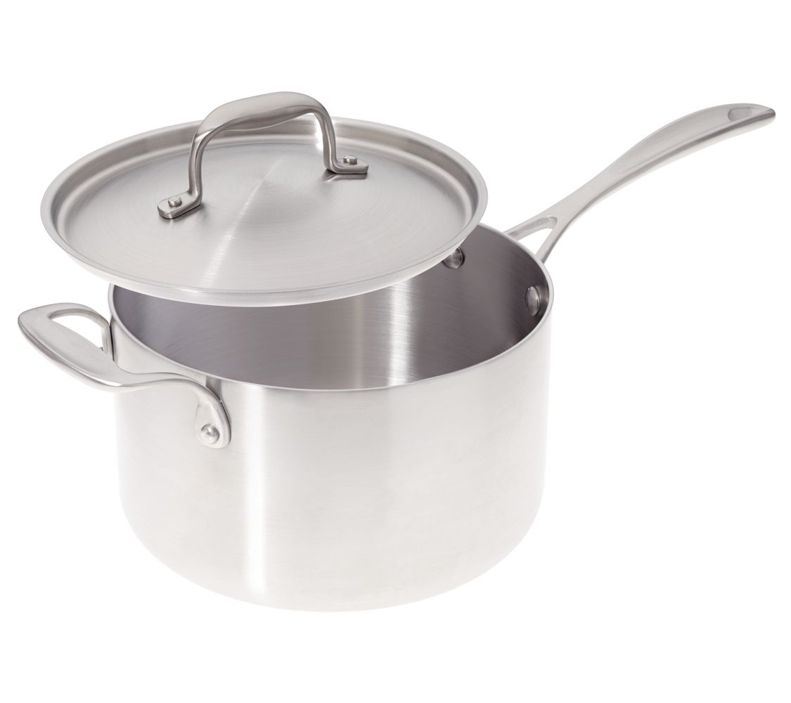 Anolon Nouvelle Copper Stainless Steel 3.5-Quart Covered Saucepan