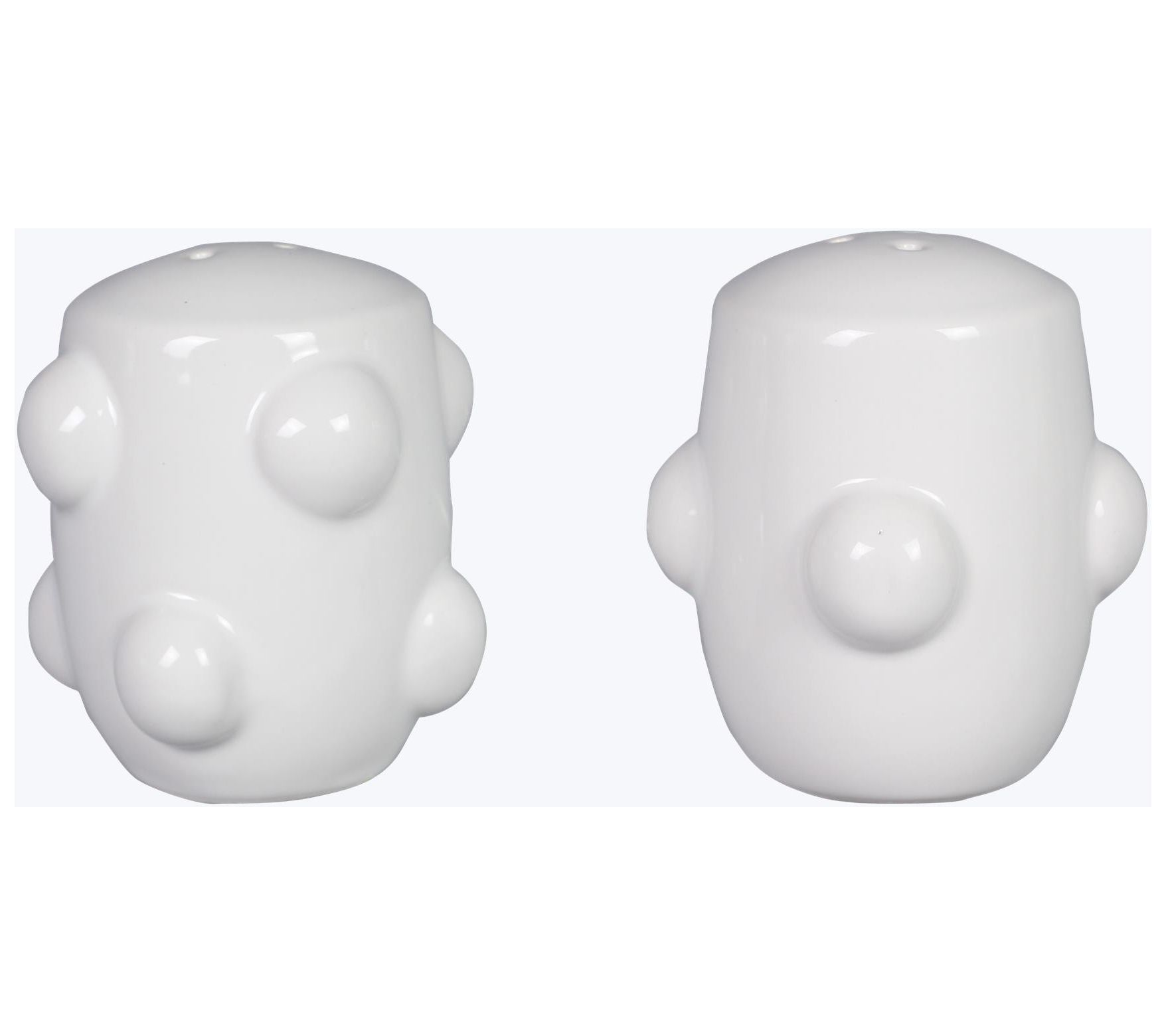 Young's Inc 2-Piece Hobnob Ceramic Salt and Pepper Shaker Set