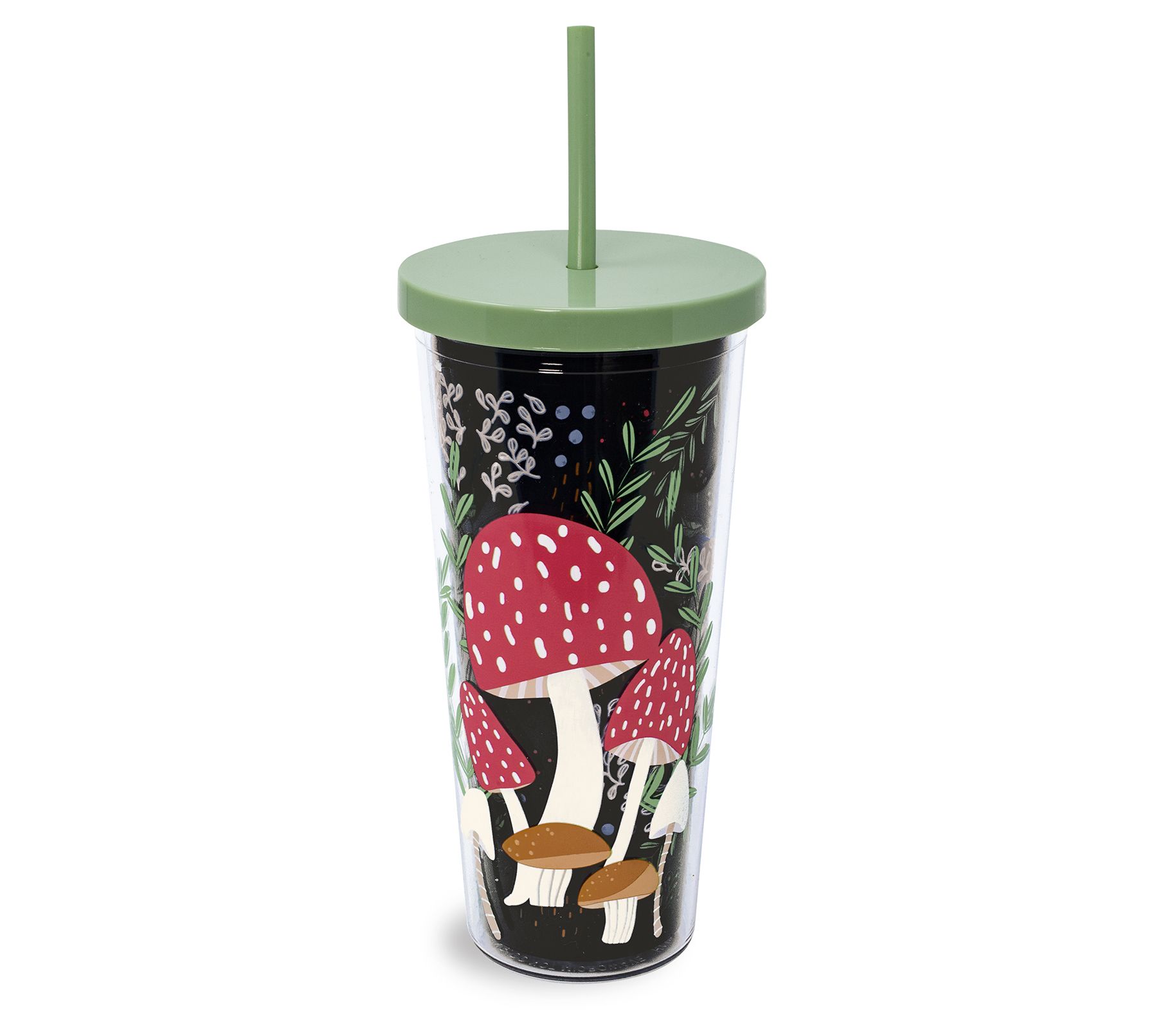 Steel Mill & Co. Tumbler with Straw ,Black