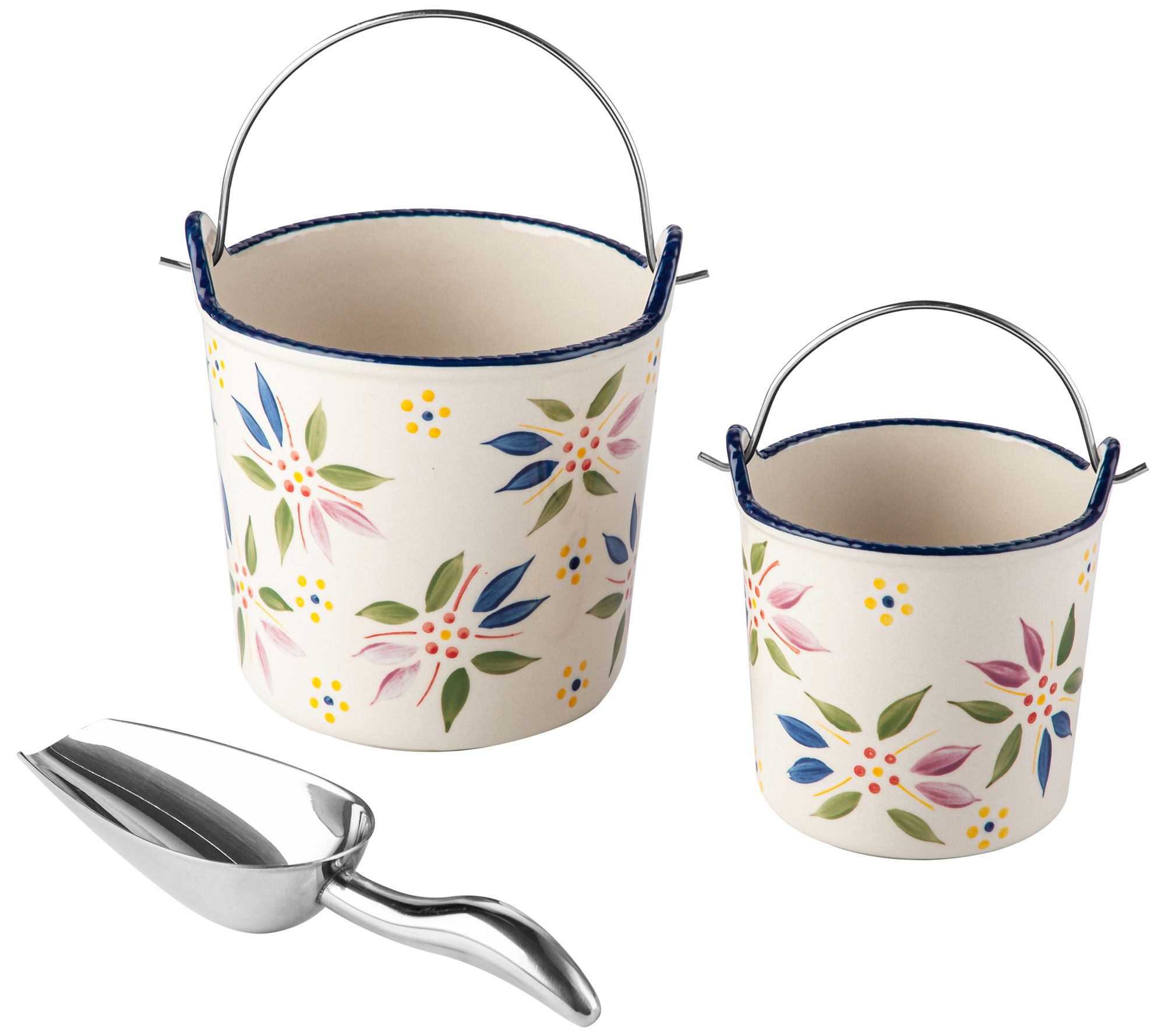 Temp-tations Old World 1.5-qt & 20-oz Stoneware Buckets w/Scoop