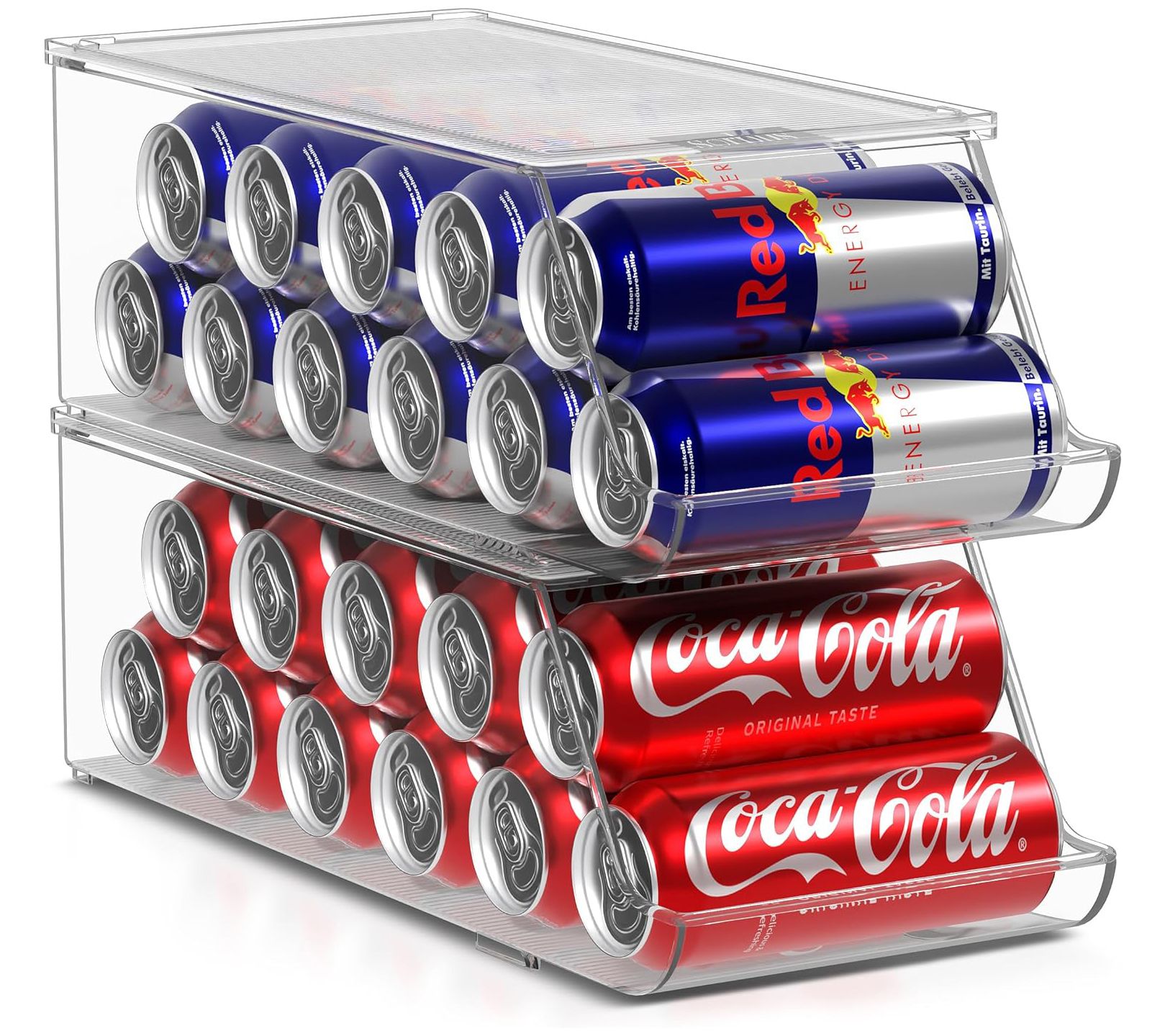 Sorbus Skinny Soda Can Organizer, 2 Pack Dispenser