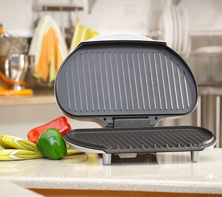 George Foreman 9-Serving Electric Indoor Grill W/ Panini Press on QVC 