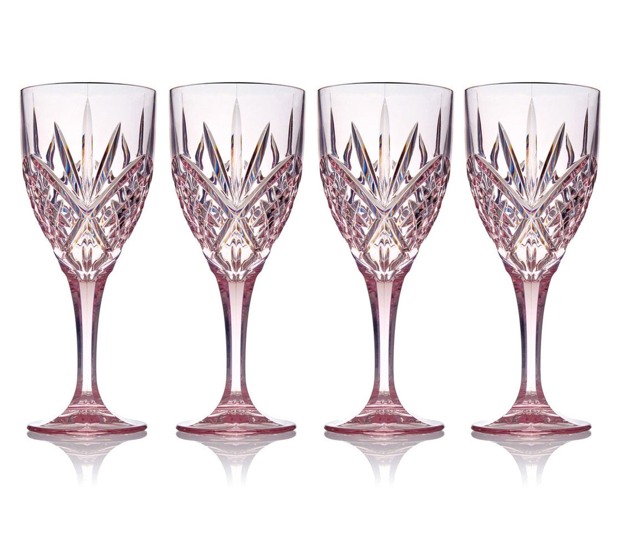 Godinger Dublin Acrylic Blush Goblet, Set of 4