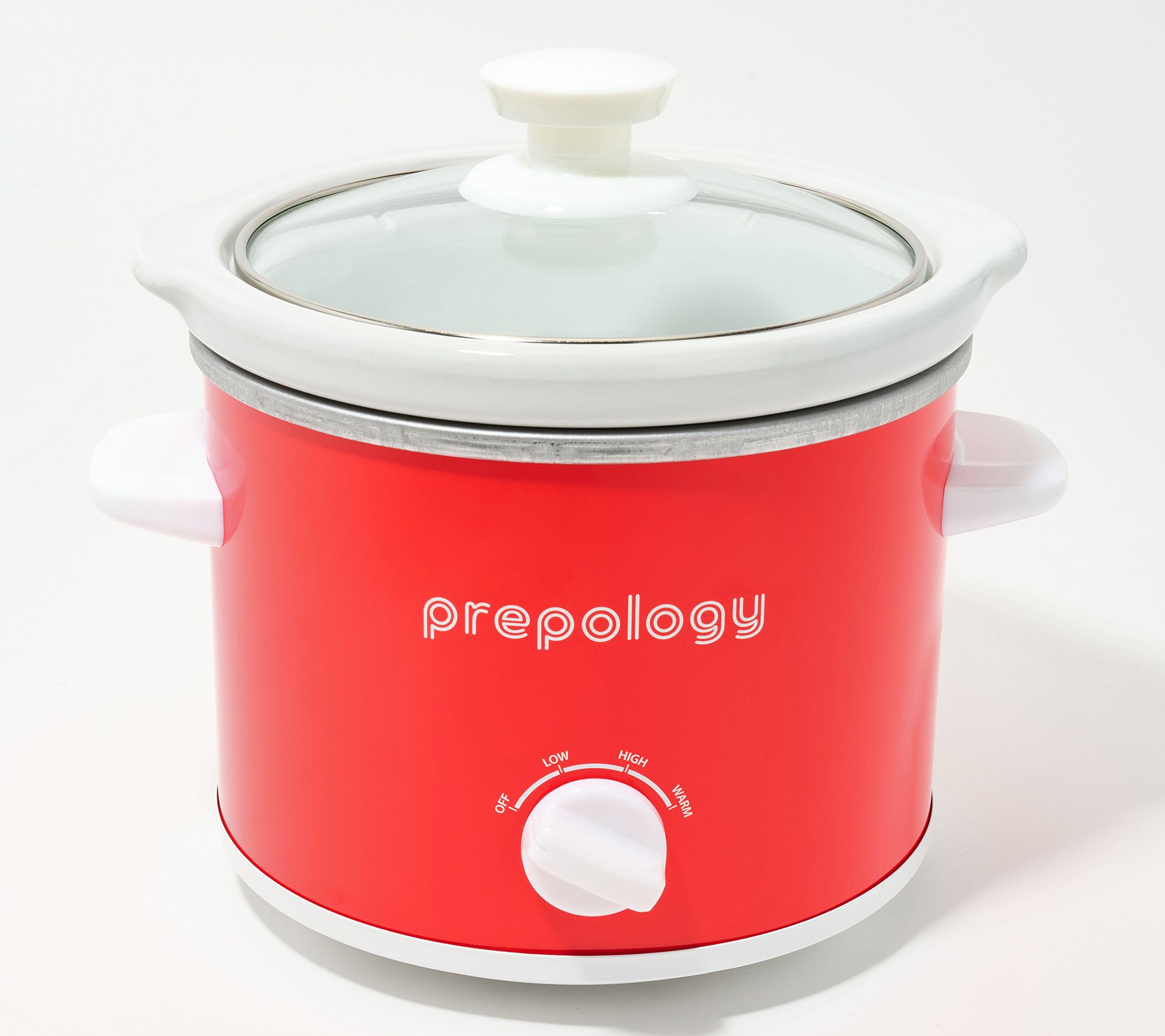"As Is" Prepology 2-qt Compact Slow Cooker with Lid & 12 Recipes