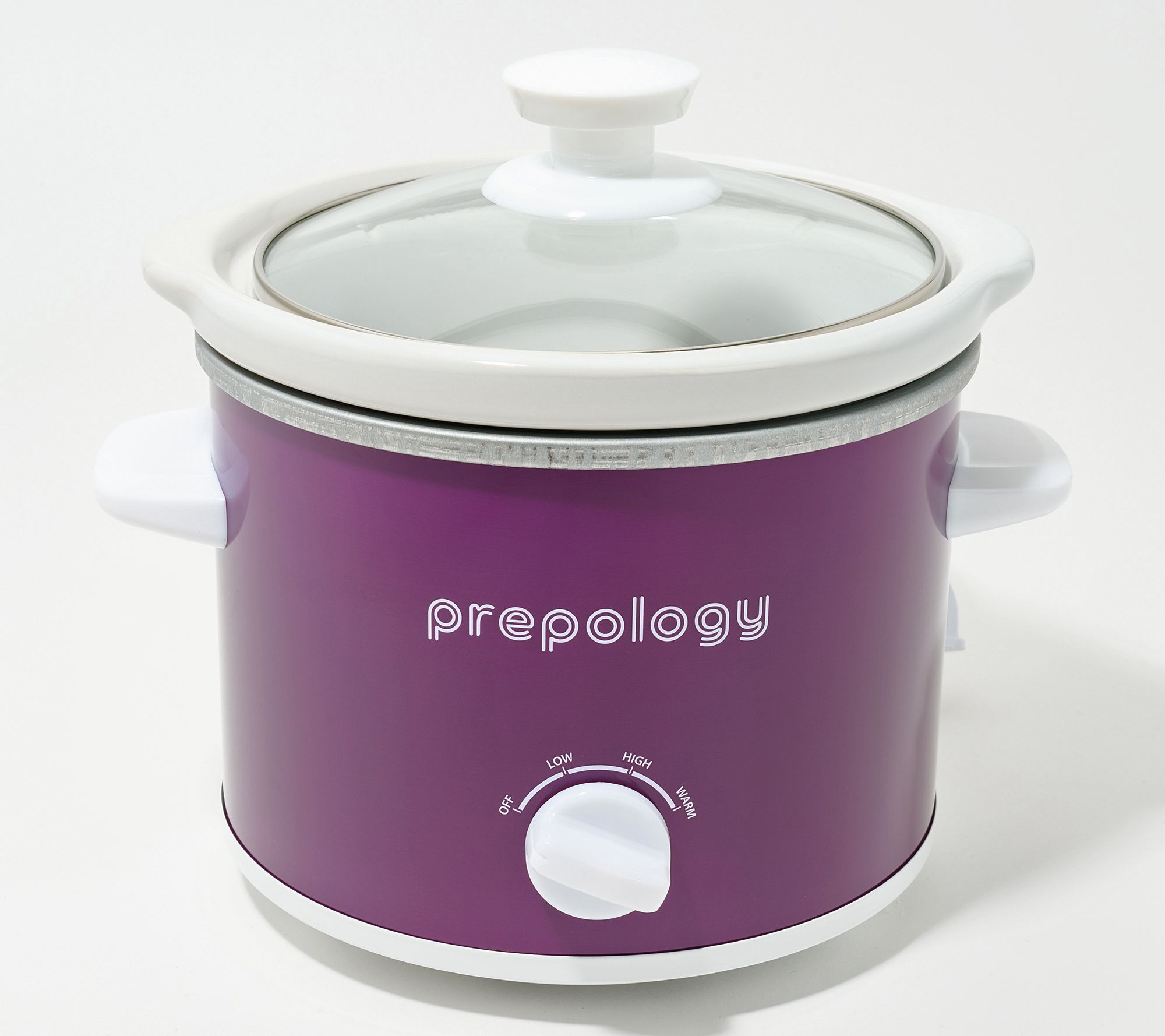 "As Is" Prepology 2-qt Compact Slow Cooker with Lid & 12 Recipes