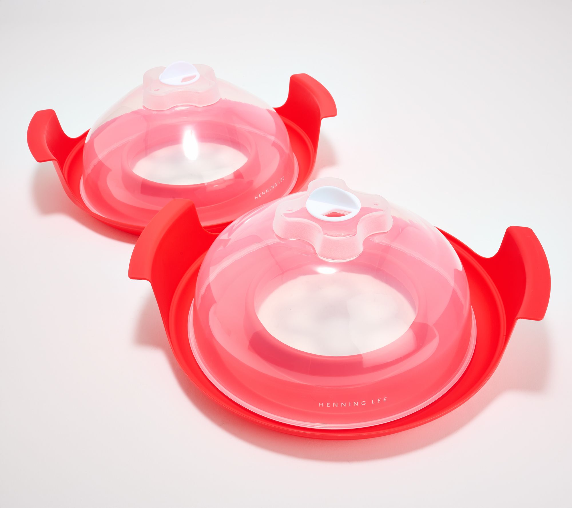 Henning Lee Set of 2 Microwave Plate Caddies w/ Vented Lids