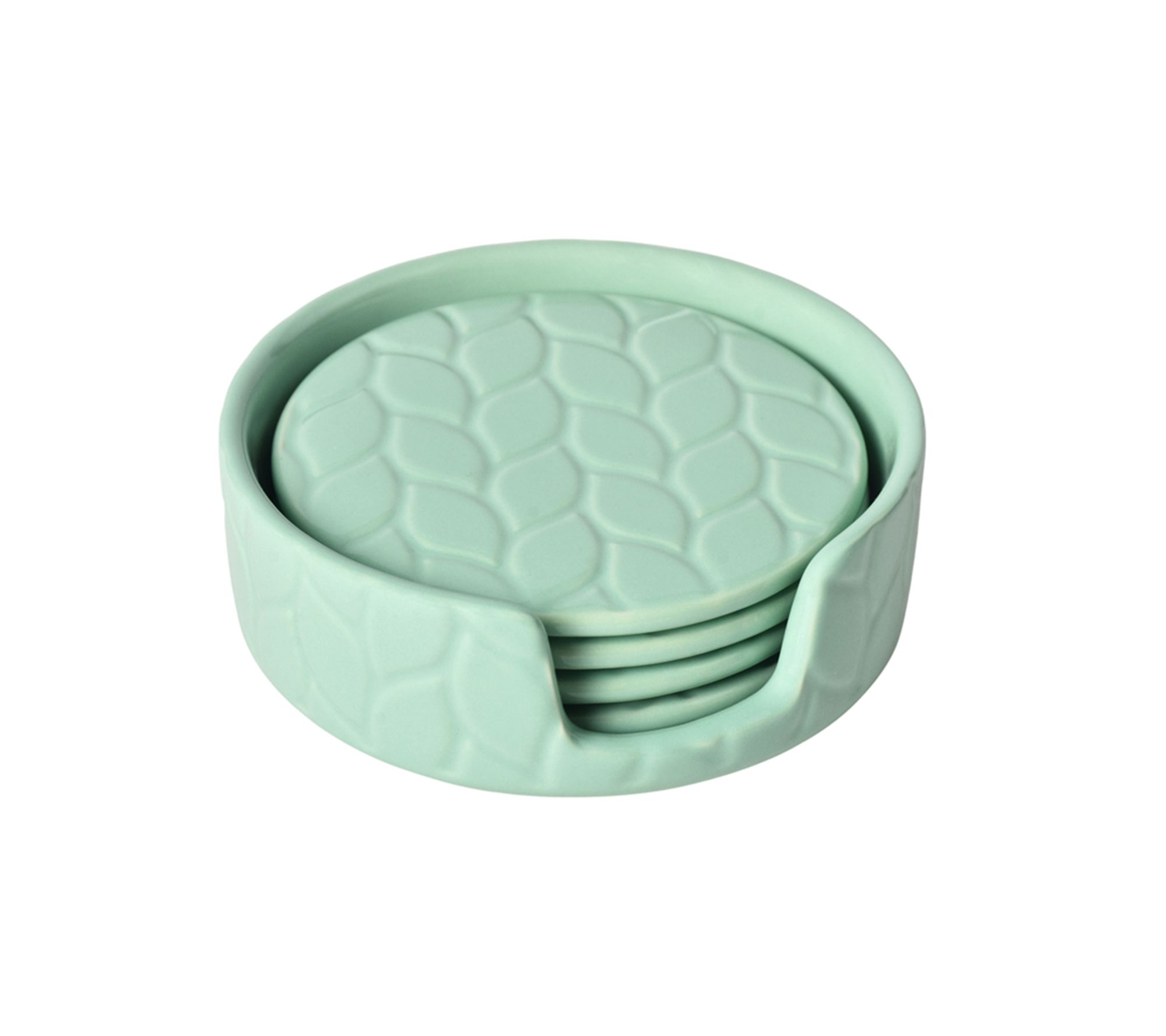 "As Is" Temp-tations Seasonal Set of 4 Coasters with Holders