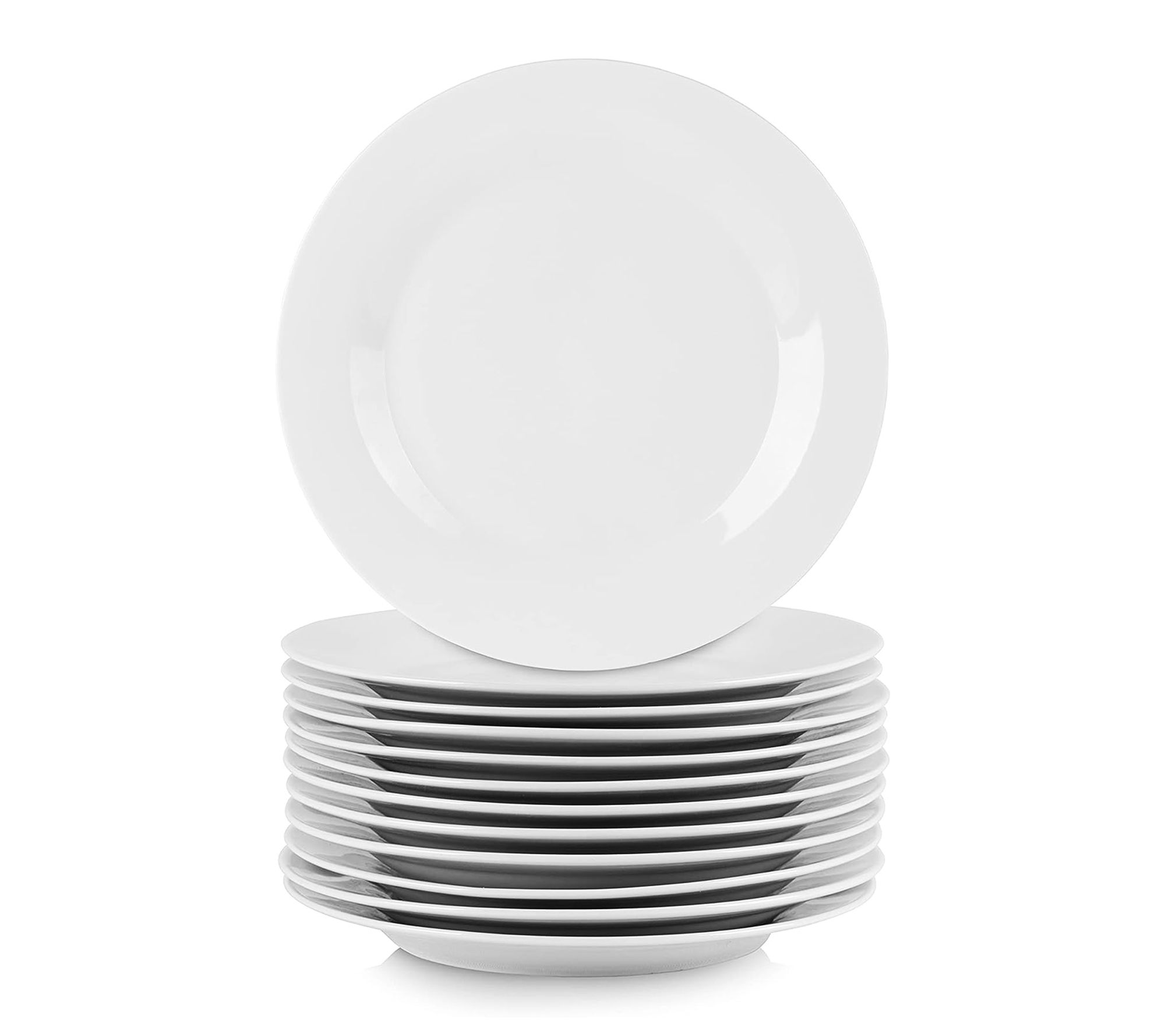 Elama Professional Kitchen 12Pc Porcelain SaladPlate Set White