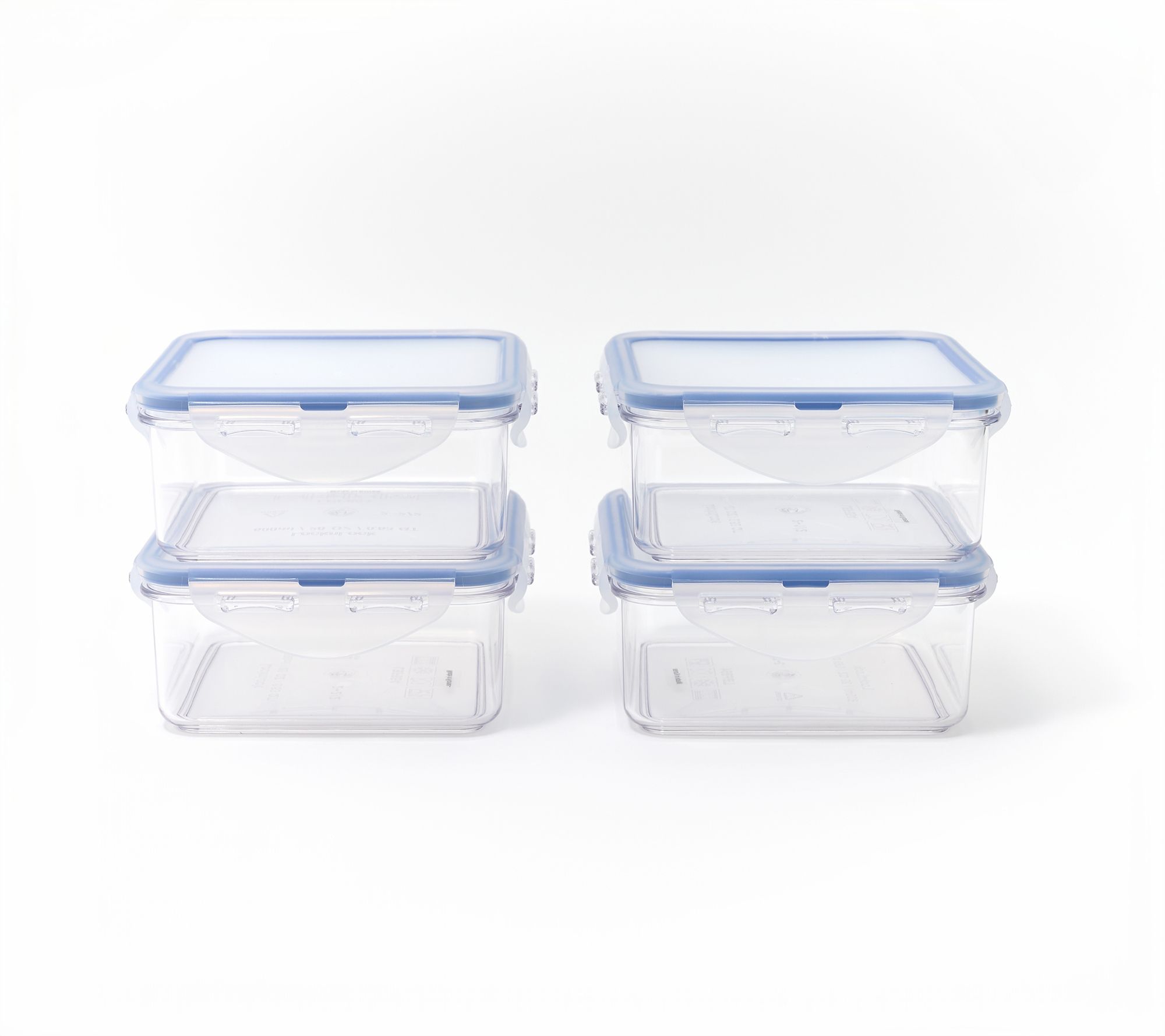 LocknLock Set of (4) 2.5-Cup Mini Tritan Square Containers
