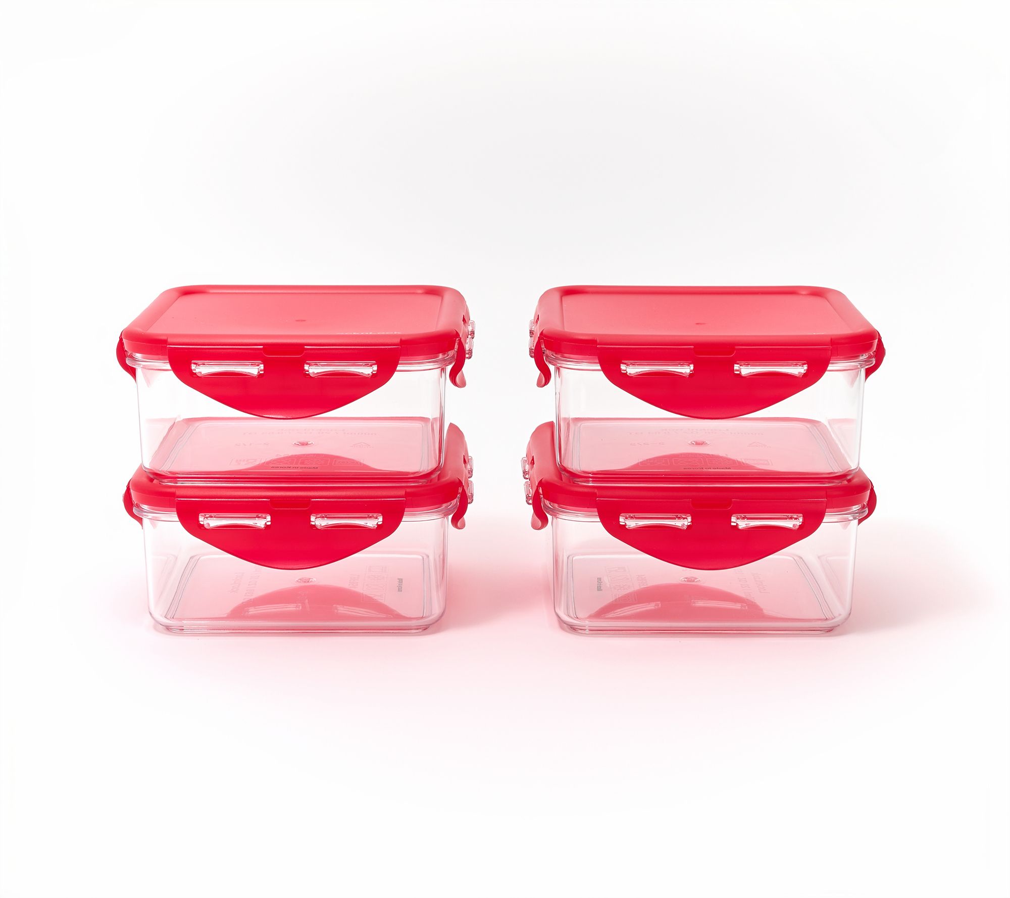 LocknLock Set of (4) 2.5-Cup Mini Tritan Square Containers