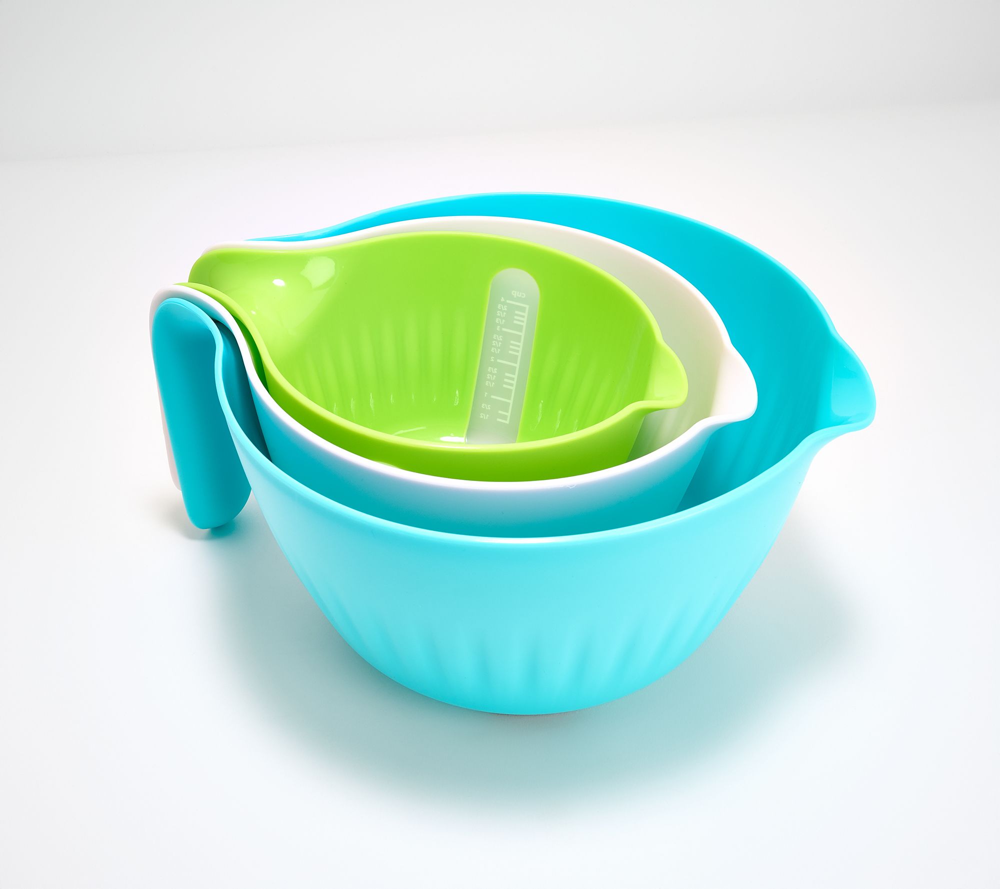 "As Is" Prepology 3-pc Nestable Mixing Bowl & Colander Set w/ Handles