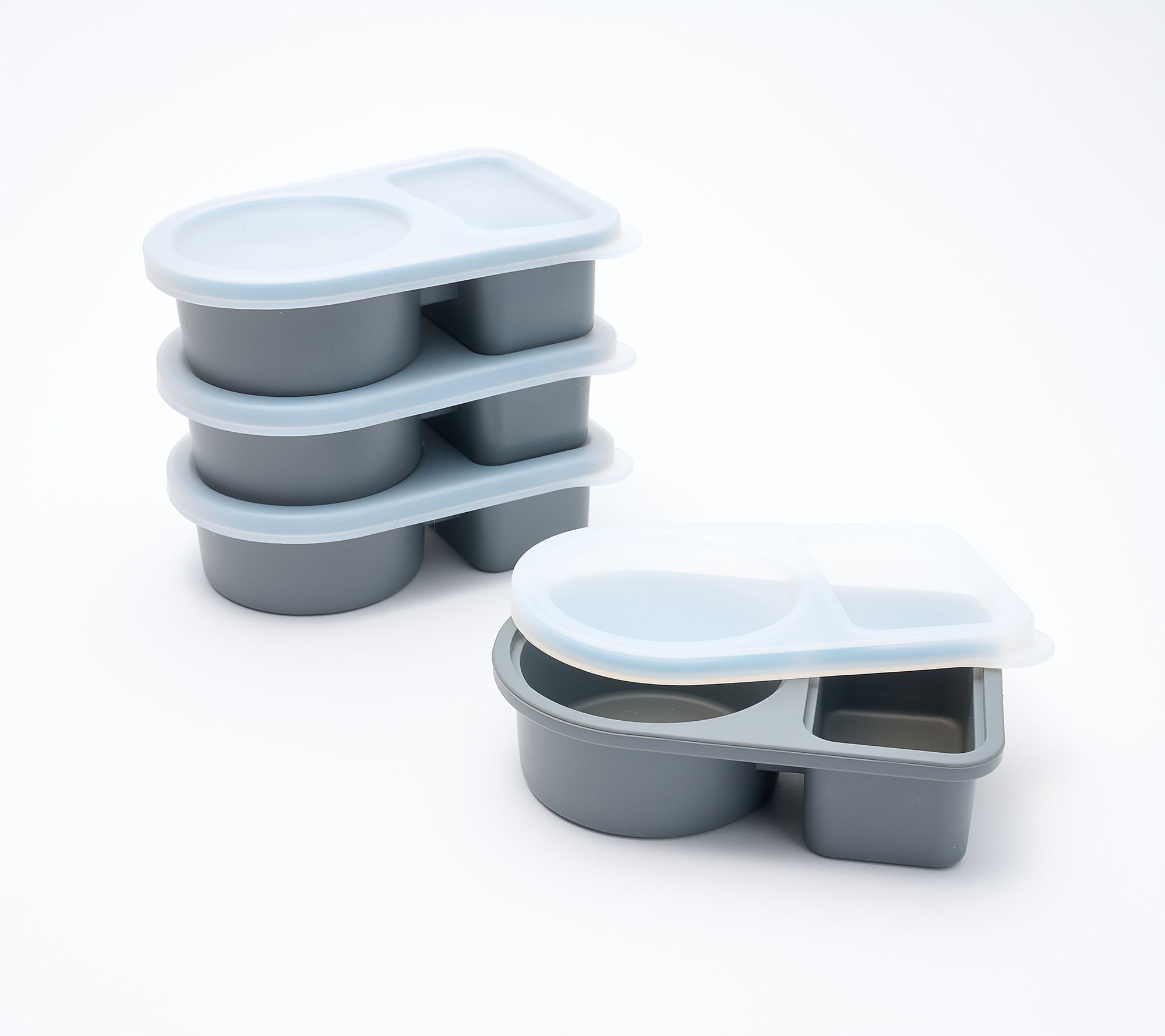 Cella Set of 4 Silicone Divided Snack Containers