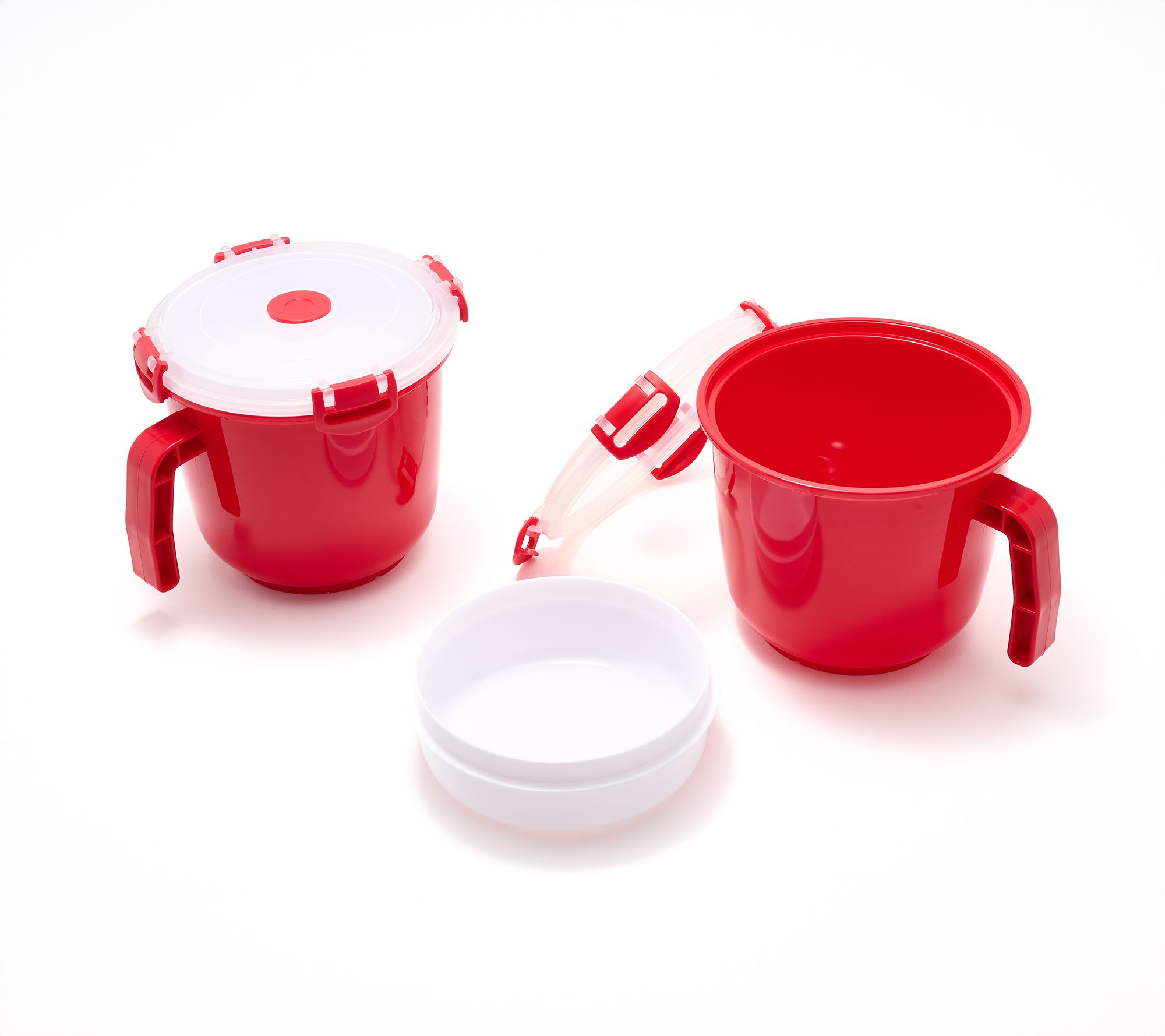 "As Is" Prepology Set of 2 Microwave Mugs with Vented Lids