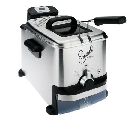 All-Clad Pro Stainless Steel Deep Fryer with Digital Timer and Adjustable  Temperature