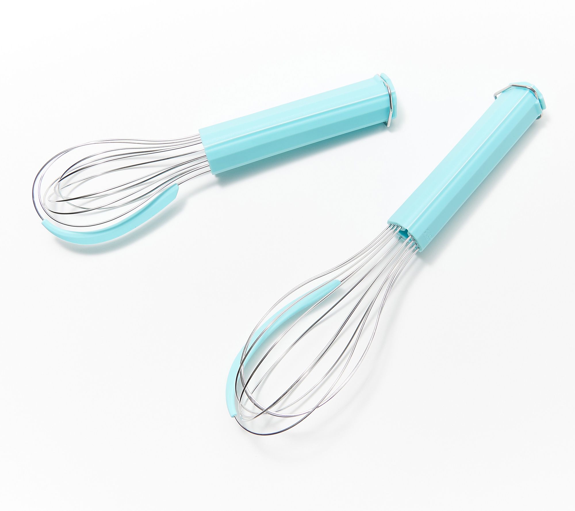 Collapsible 2-In-1 Balloon/Flat Whisk Silicone Coated Steel Wire, Purple 