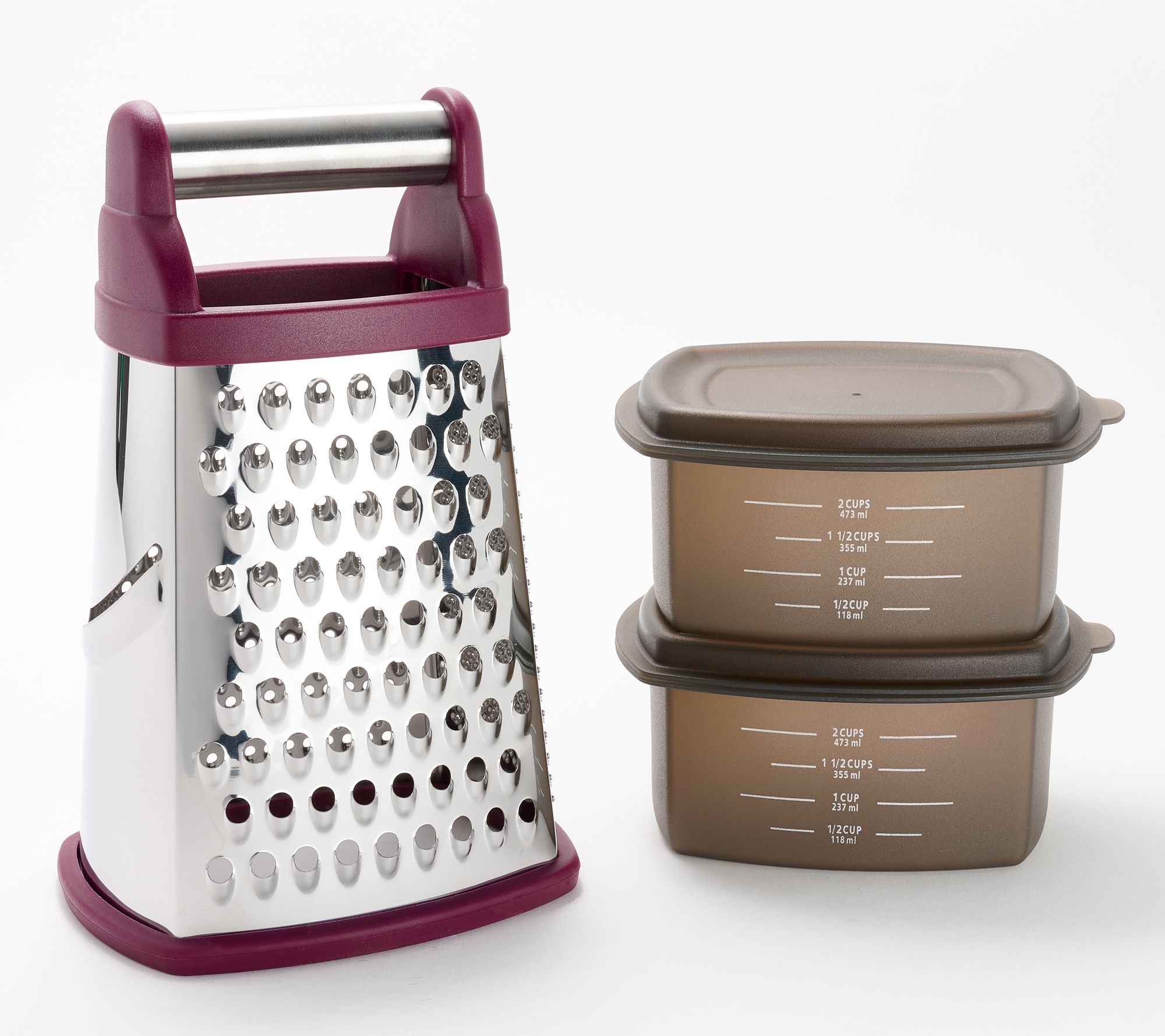  Cheese Grater with Storage Container & Lid Easy to Use