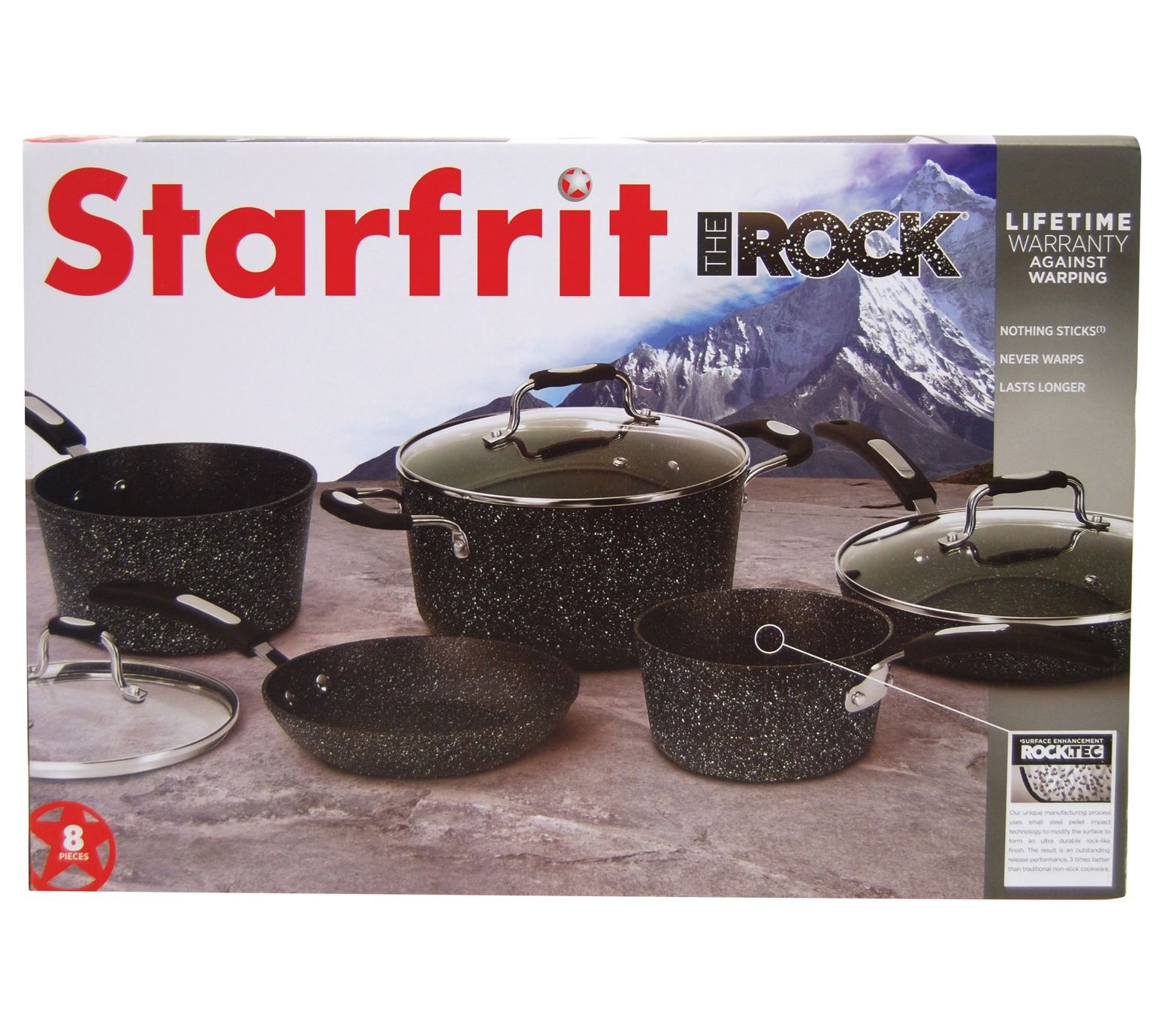 The Rock by Starfrit 12-Piece Cookware Set
