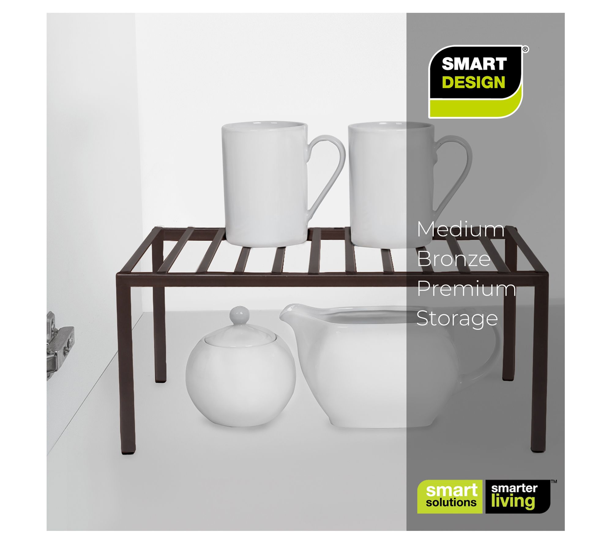 Smart Design Set of 6 Medium Premium Storage Shelf Racks