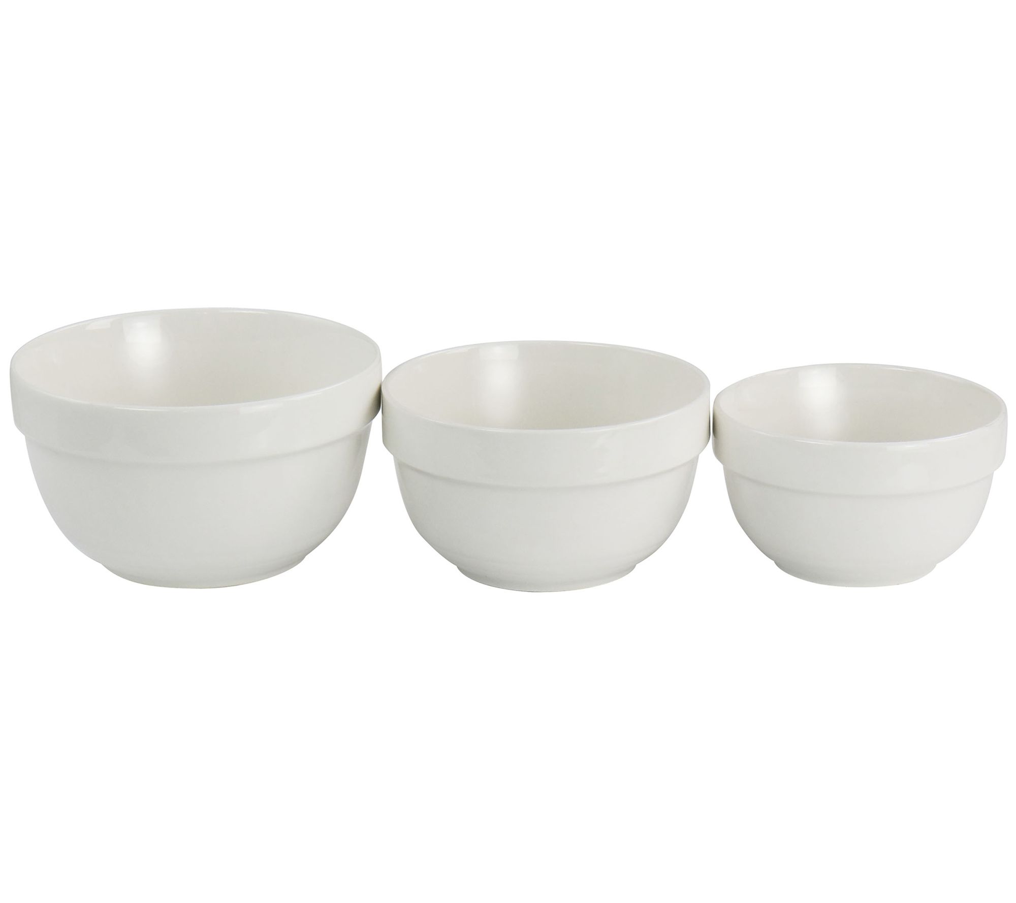 Martha Stewart 3 Piece Stoneware Bowl Set ,Beige