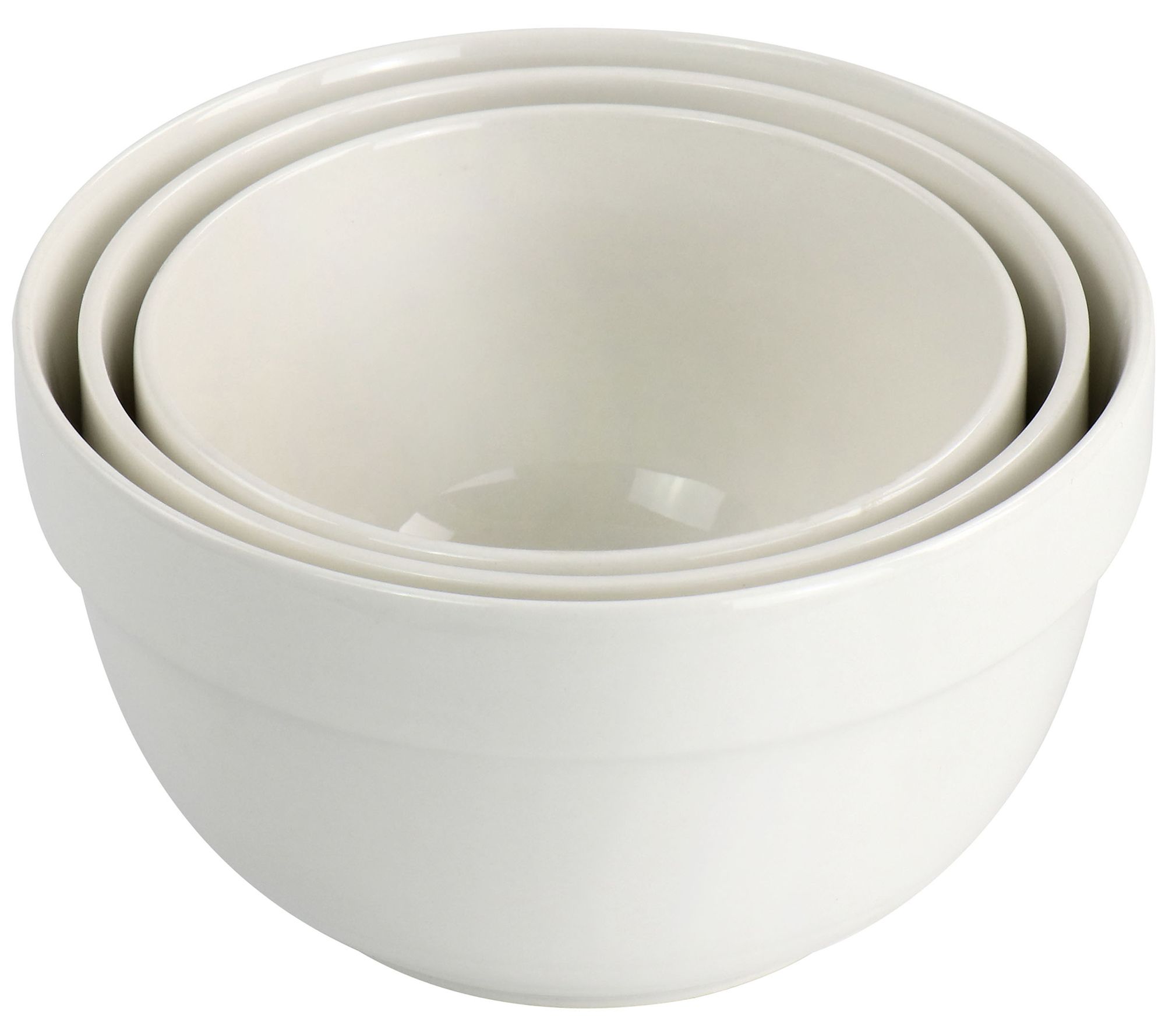 Martha Stewart 3 Piece Stoneware Bowl Set ,Beige