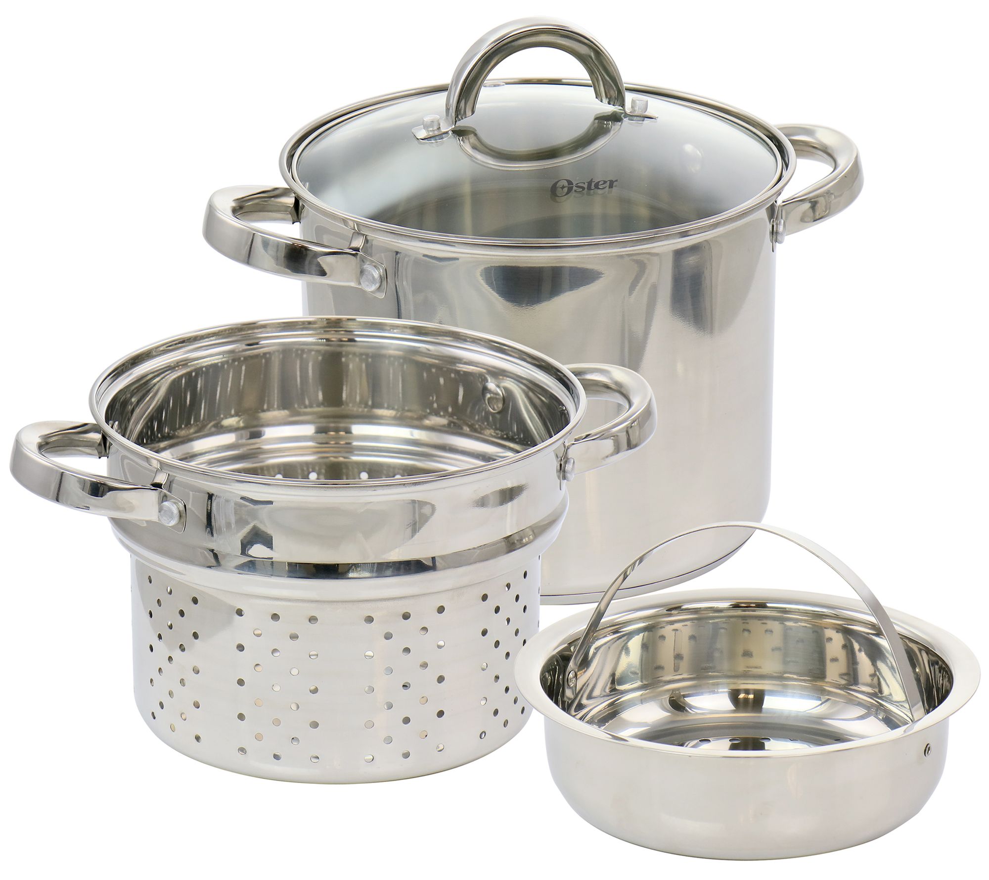 BergHOFF Professional Stainless Steel 10/18 Tri-Ply Pasta Steamer Strainer Insert , 9.5