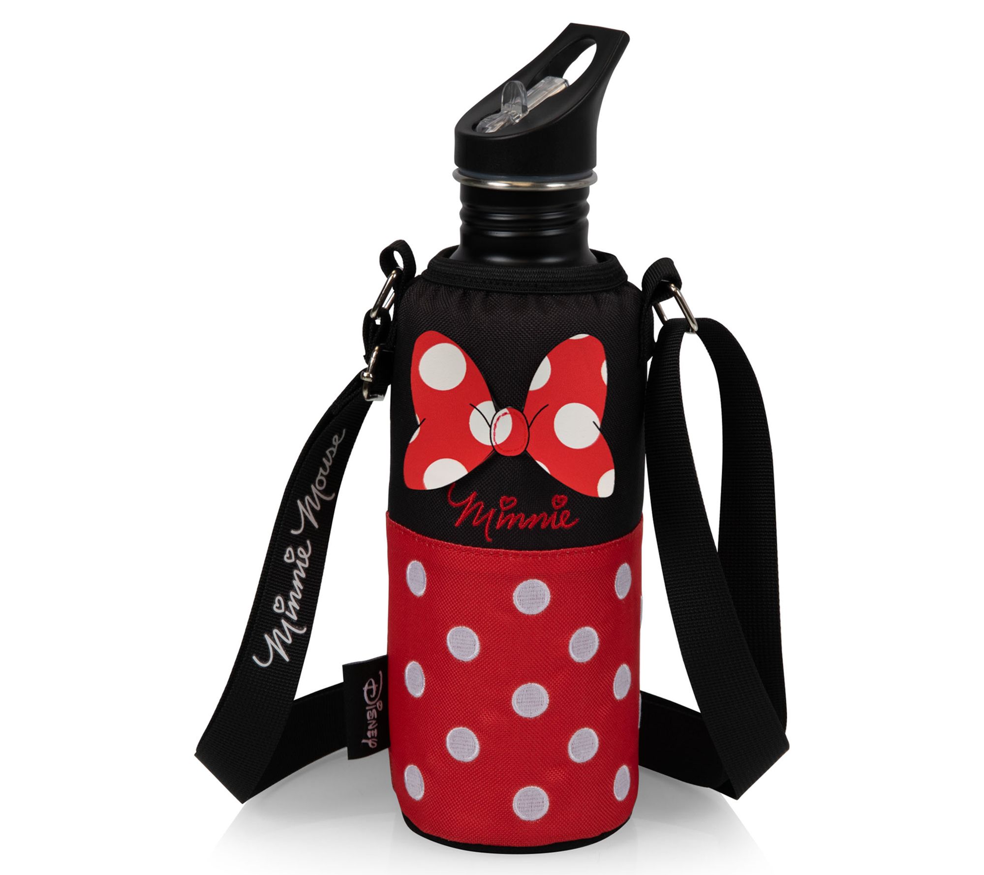 Disney Minnie Mouse Bling Lunch Box Bag Red Black White
