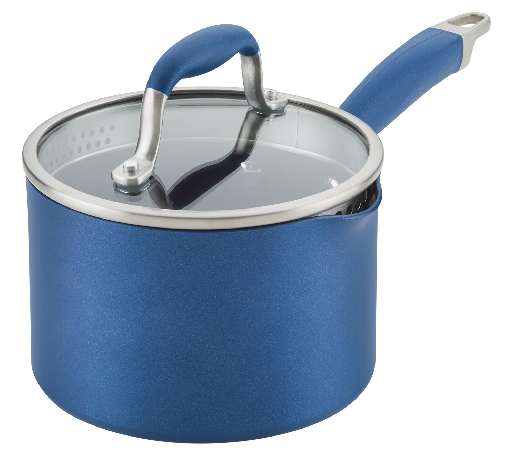 Anolon Advanced Home Hard-Anodized Straining Sa ucepan, 2qt