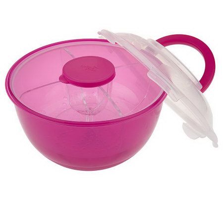 Lock & Lock Salad to Go Serving Bowl with Divider and Lid 