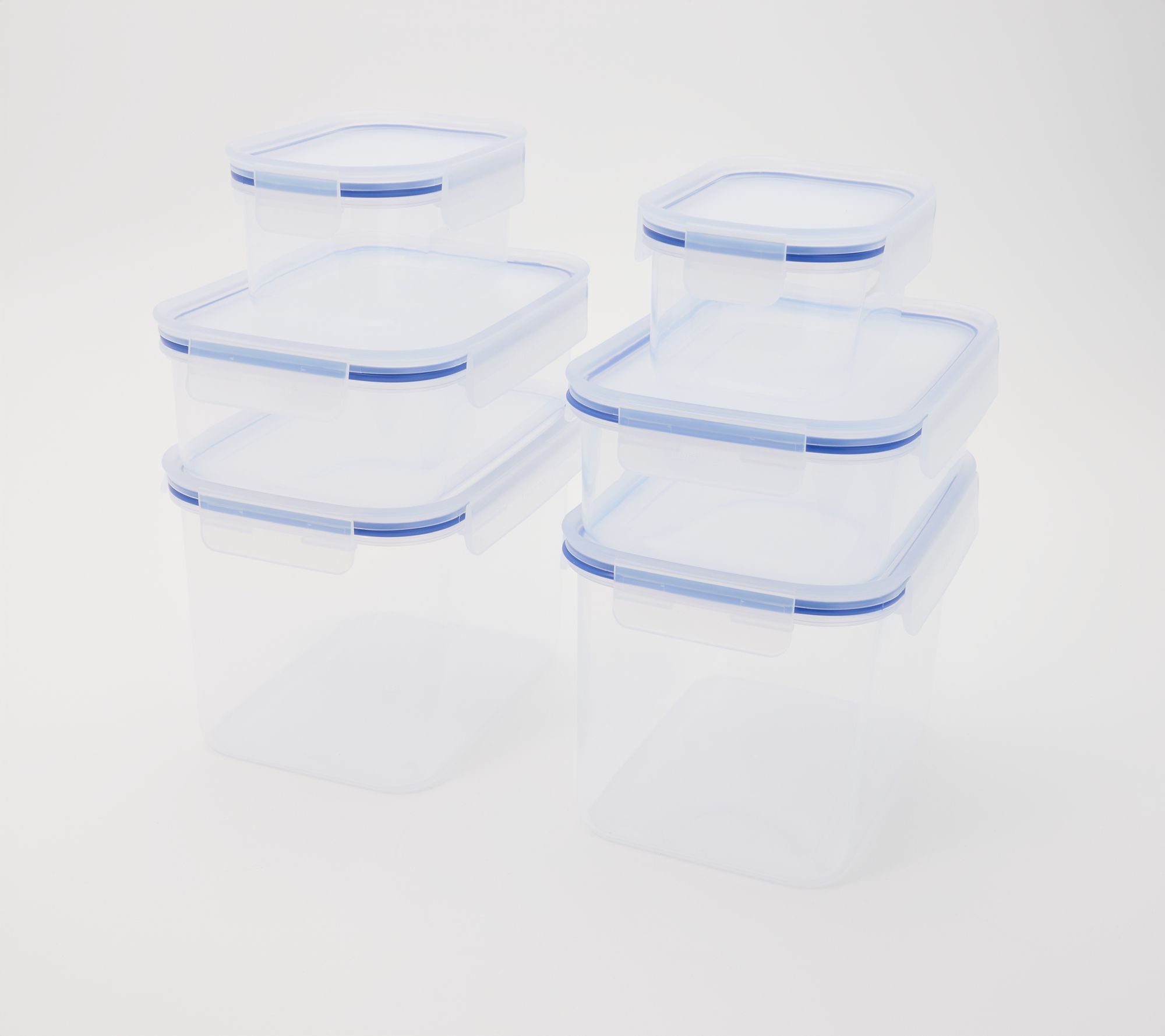LocknLock 6-Piece Stackable Rectangle Storage Set