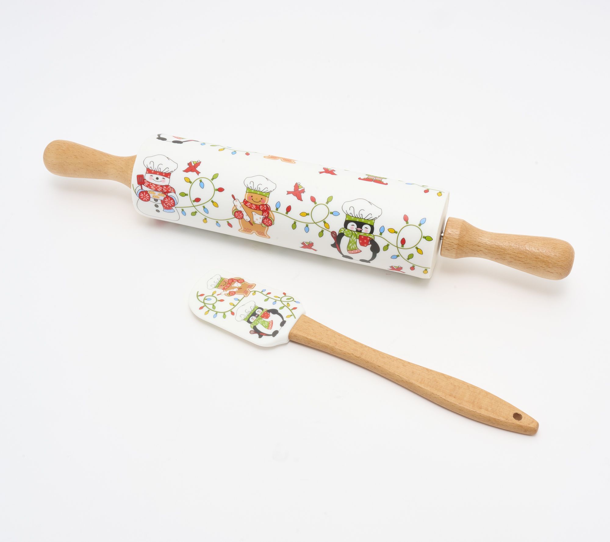 "As Is" Temp-tations Seasonal Rolling Pin with Spatula
