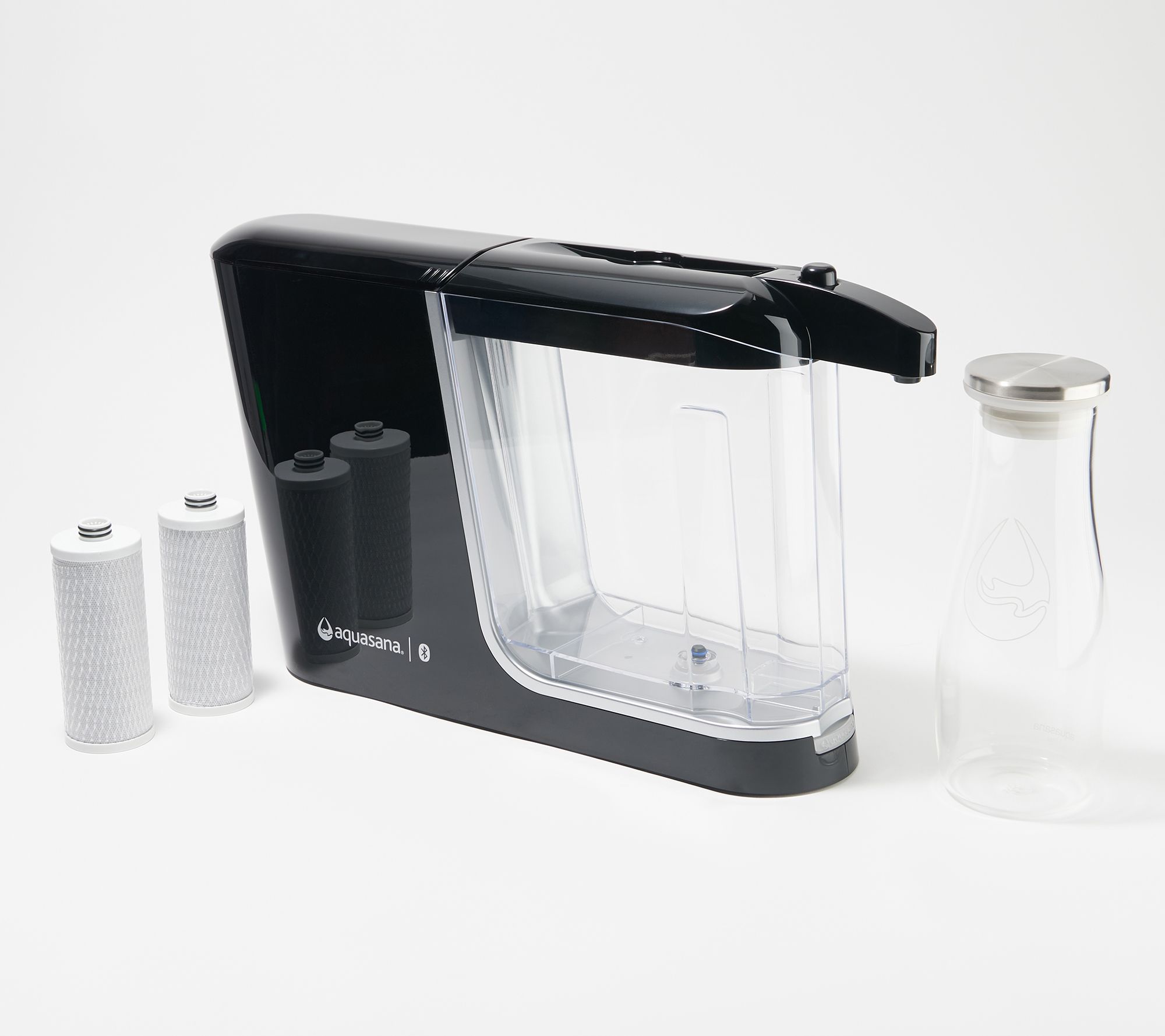 Aquasana Powered Water Filtration System w/Carafe & (2) Filters