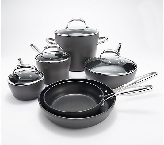 Cook's Essentials Hard Anodized 10-Piece Cookware Set