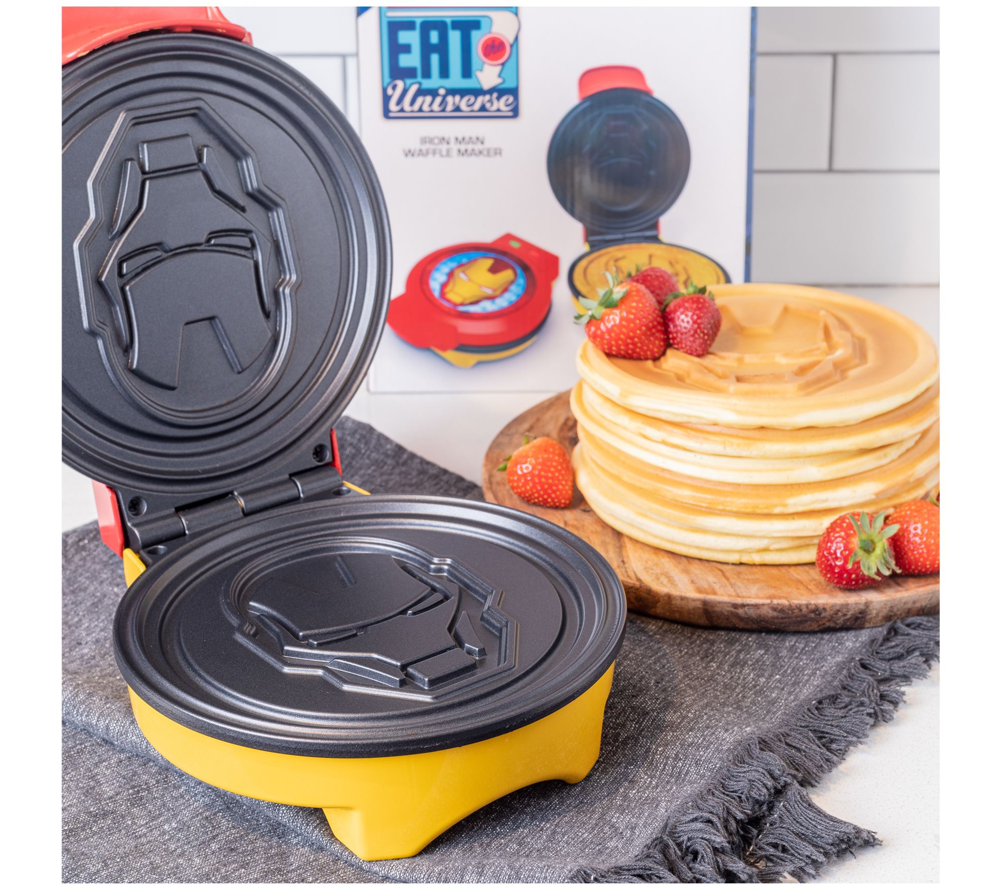 Uncanny Brands Marvel Iron Man Waffle Maker
