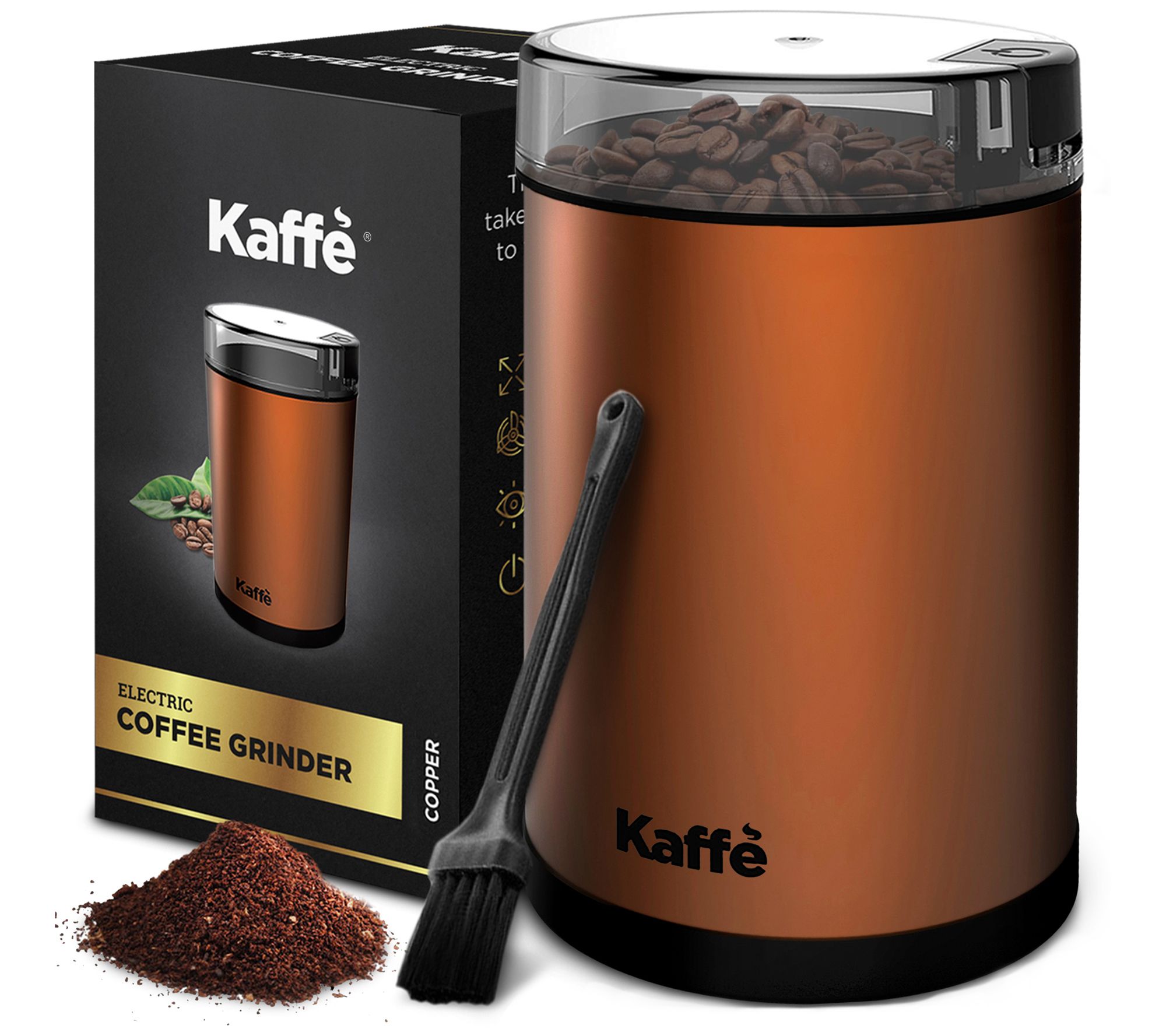 Kaffe Electric Burr Coffee Grinder Stainless Steel - 5.5 oz