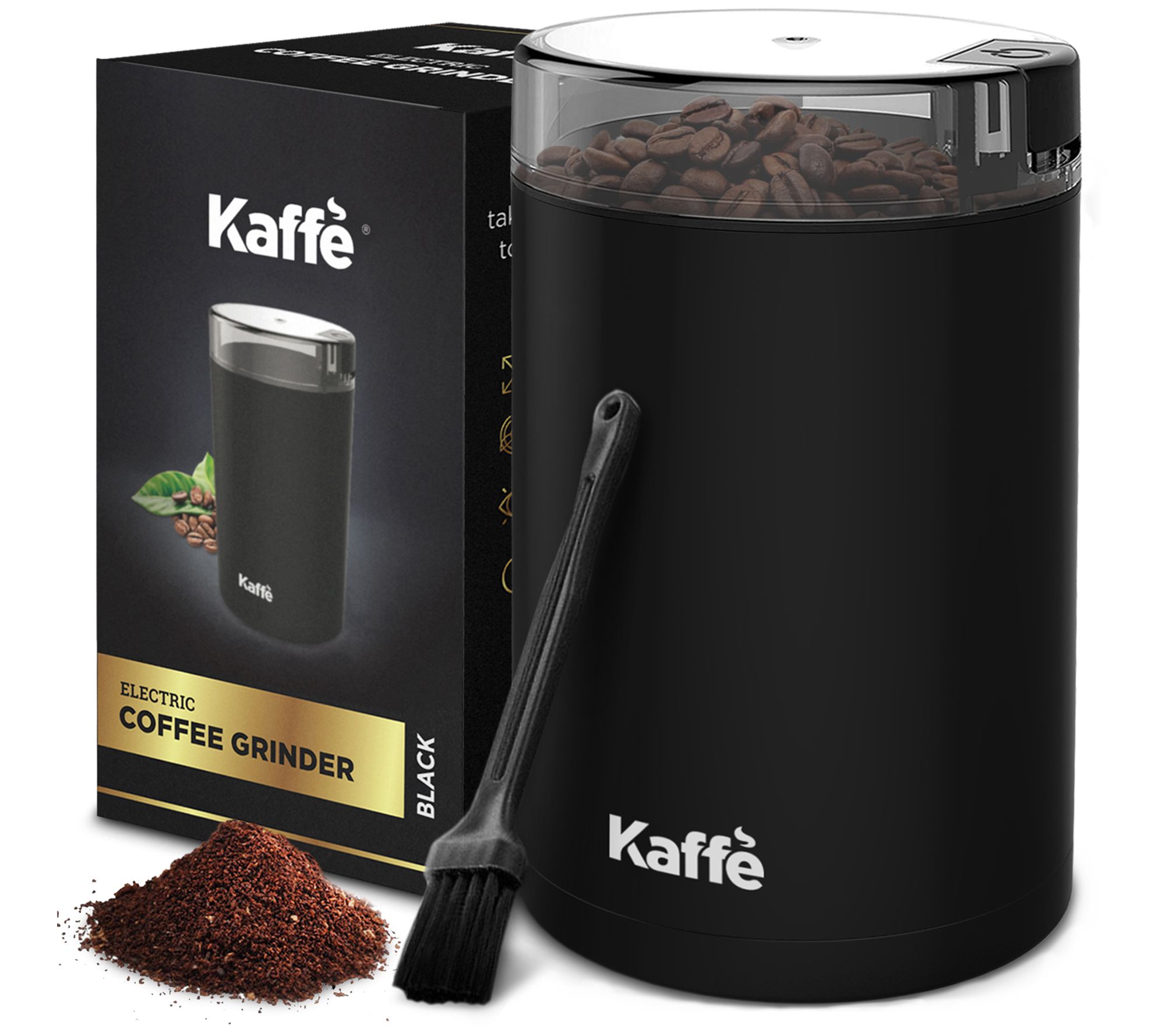 Kaffe Electric Coffee Blade Grinder with Easy On/Off Button