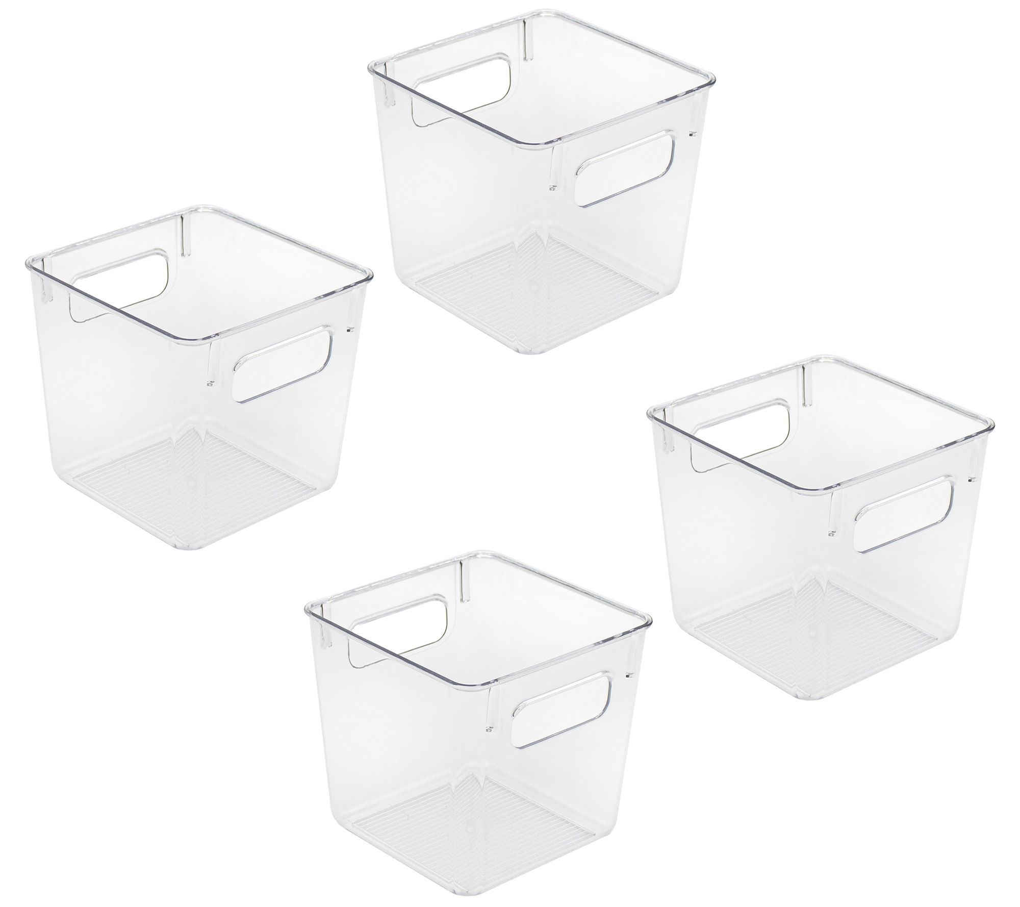 Sorbus 4 Pack Square Fridge Organizer Bins With Handles 