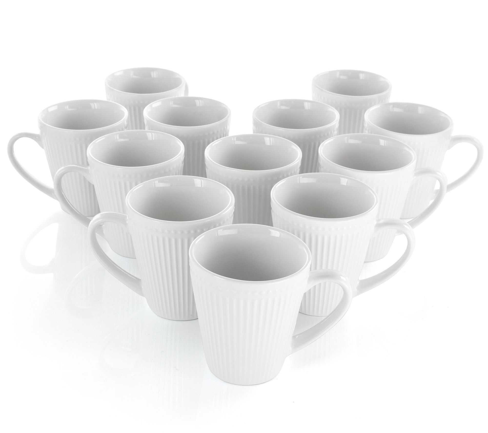 Elama 12 Piece 8 Oz. Madeline Mug Set