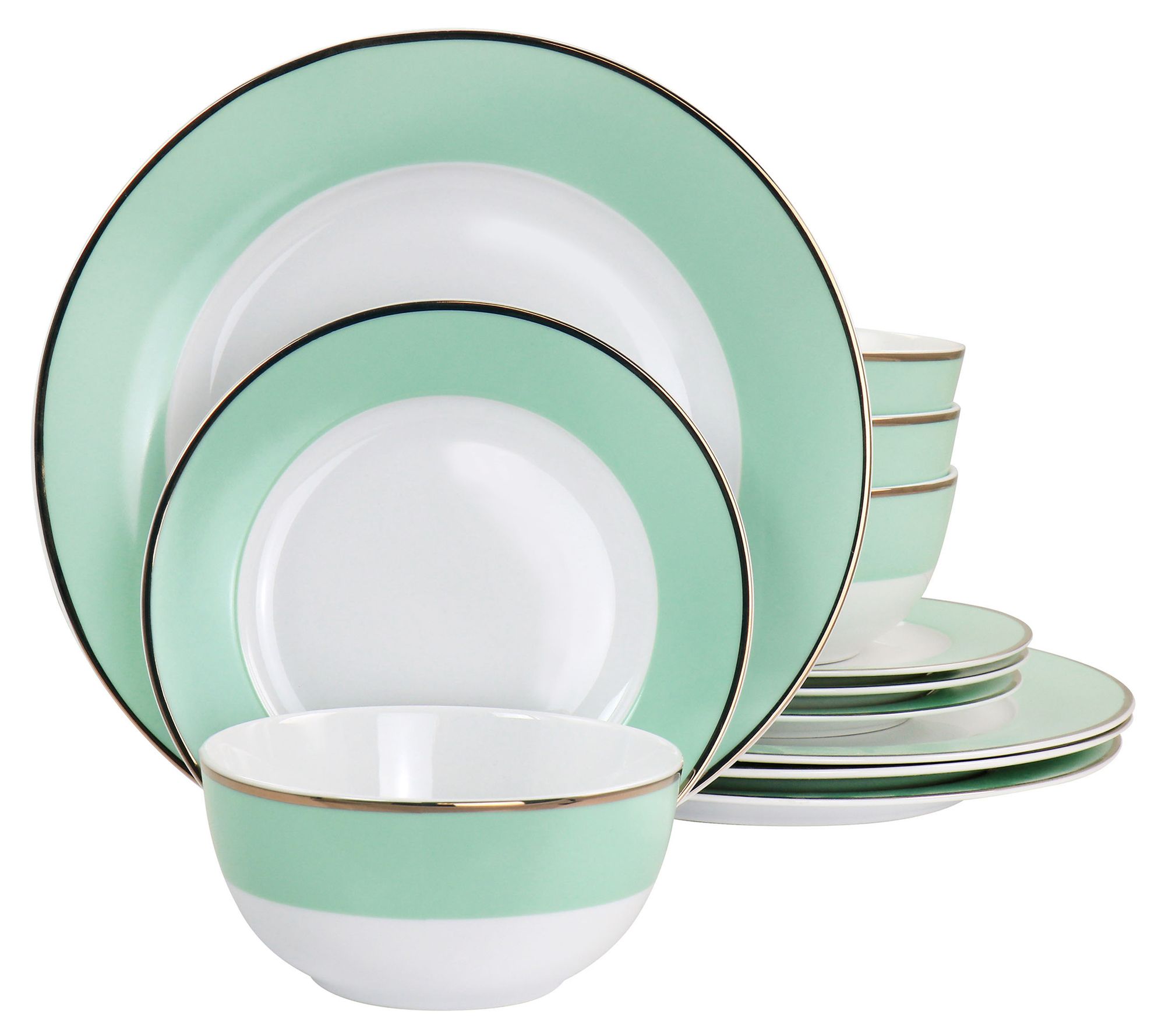 Marth Stewart 12 pc Fine Ceramic Dinnerware Set