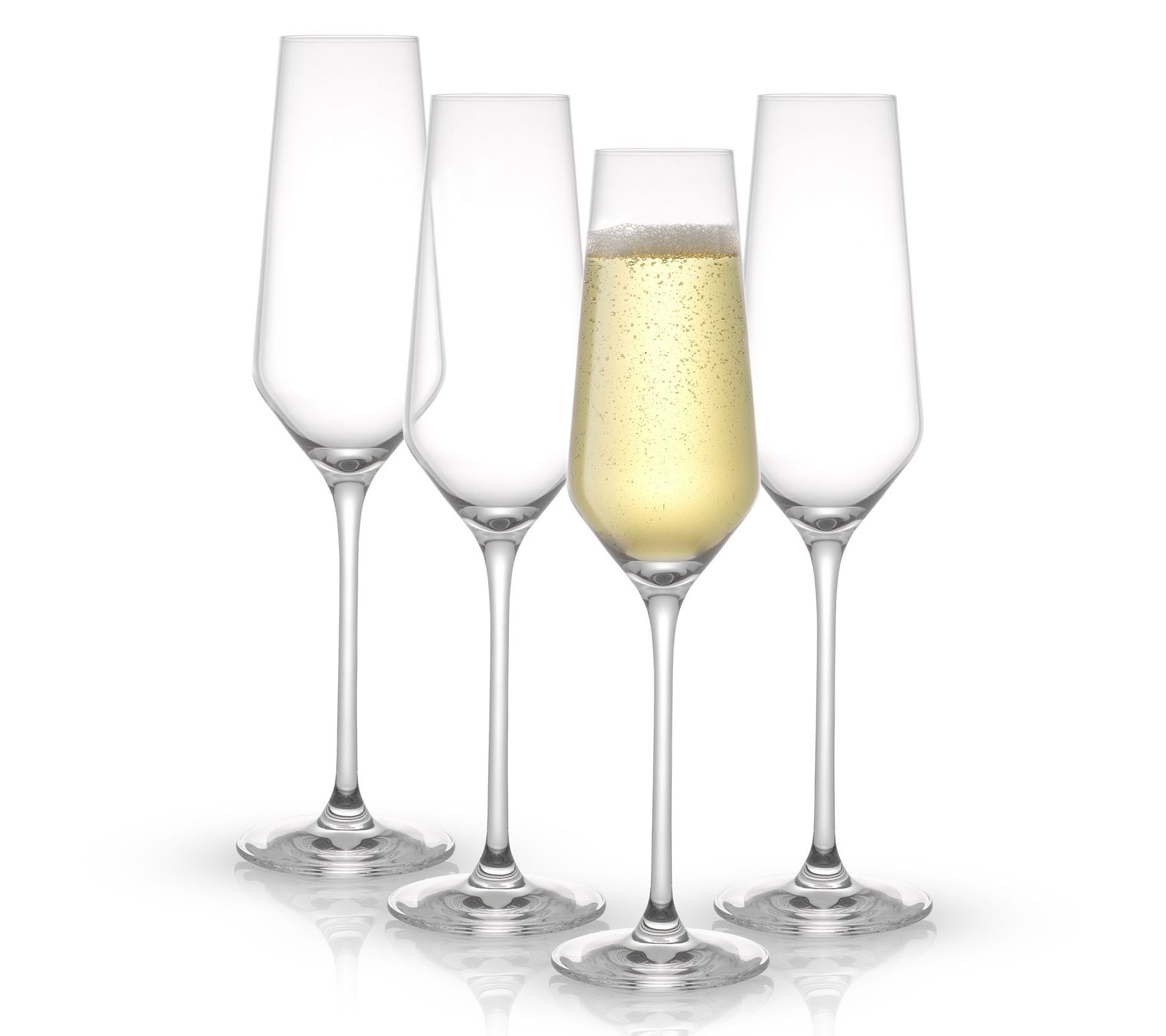 Set Of Four (4) Godinger Stemless Wine Glasses Shannon MONTEREY Iridescence