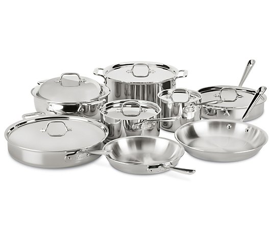 All-Clad 14-pc D3 Stainless Steel Cookware Set
