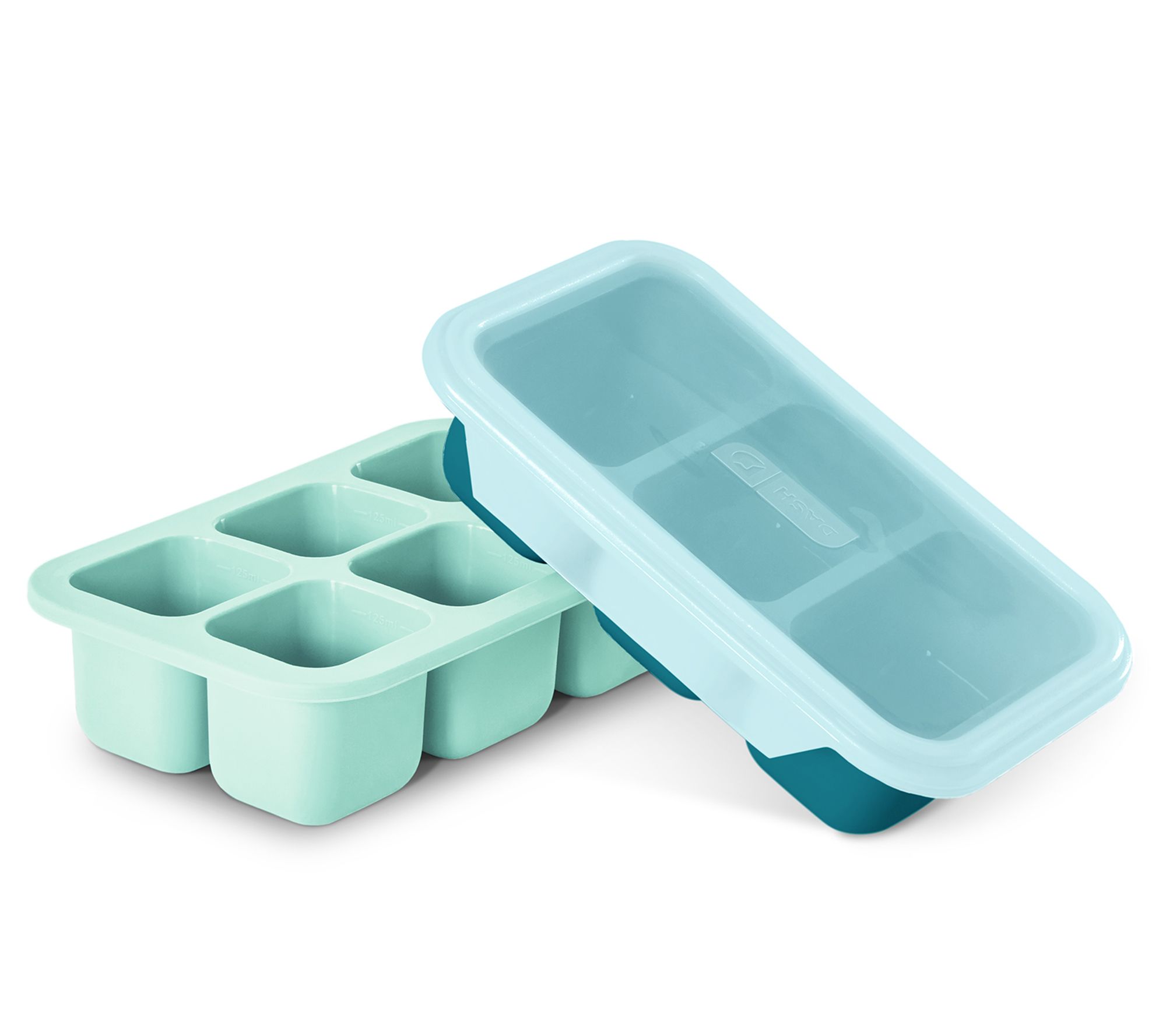 W&P Peak 2-Piece Silicone Cup Cube Freezer Trays w/ Lids on QVC 