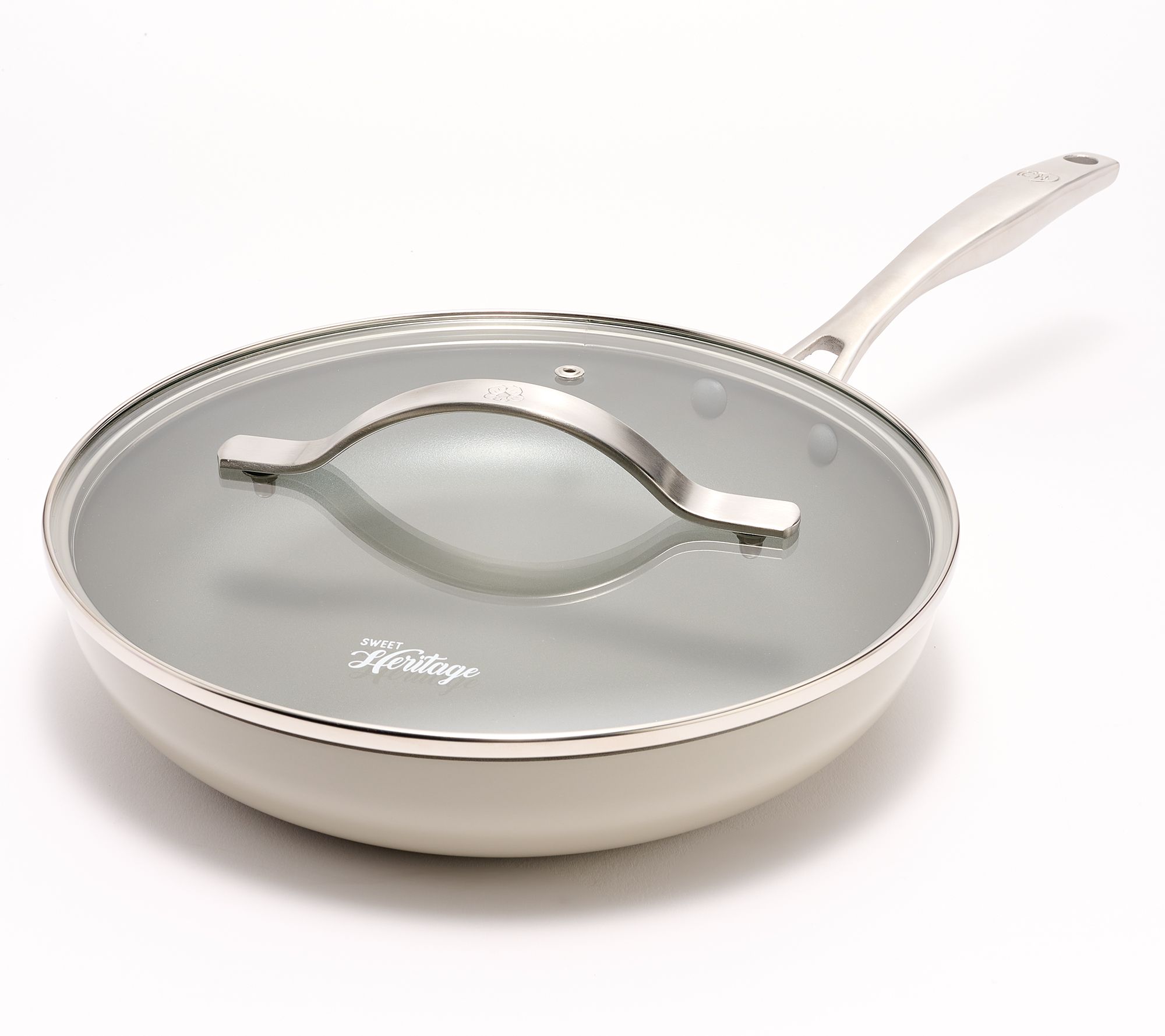 Carla Hall Sweet Heritage 10" Nonstick Fry Pan w/ Glass Lid