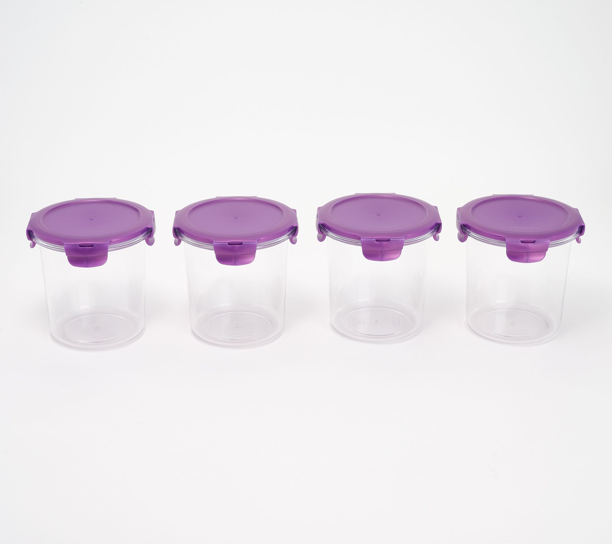 LocknLock Set of (4) 3-Cup Tritan Canisters