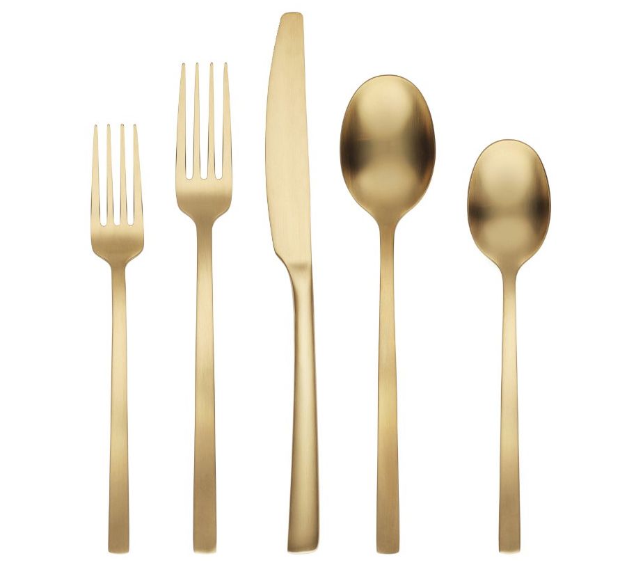 Cambridge Beacon Gold Satin 45-Piece Flatware Set