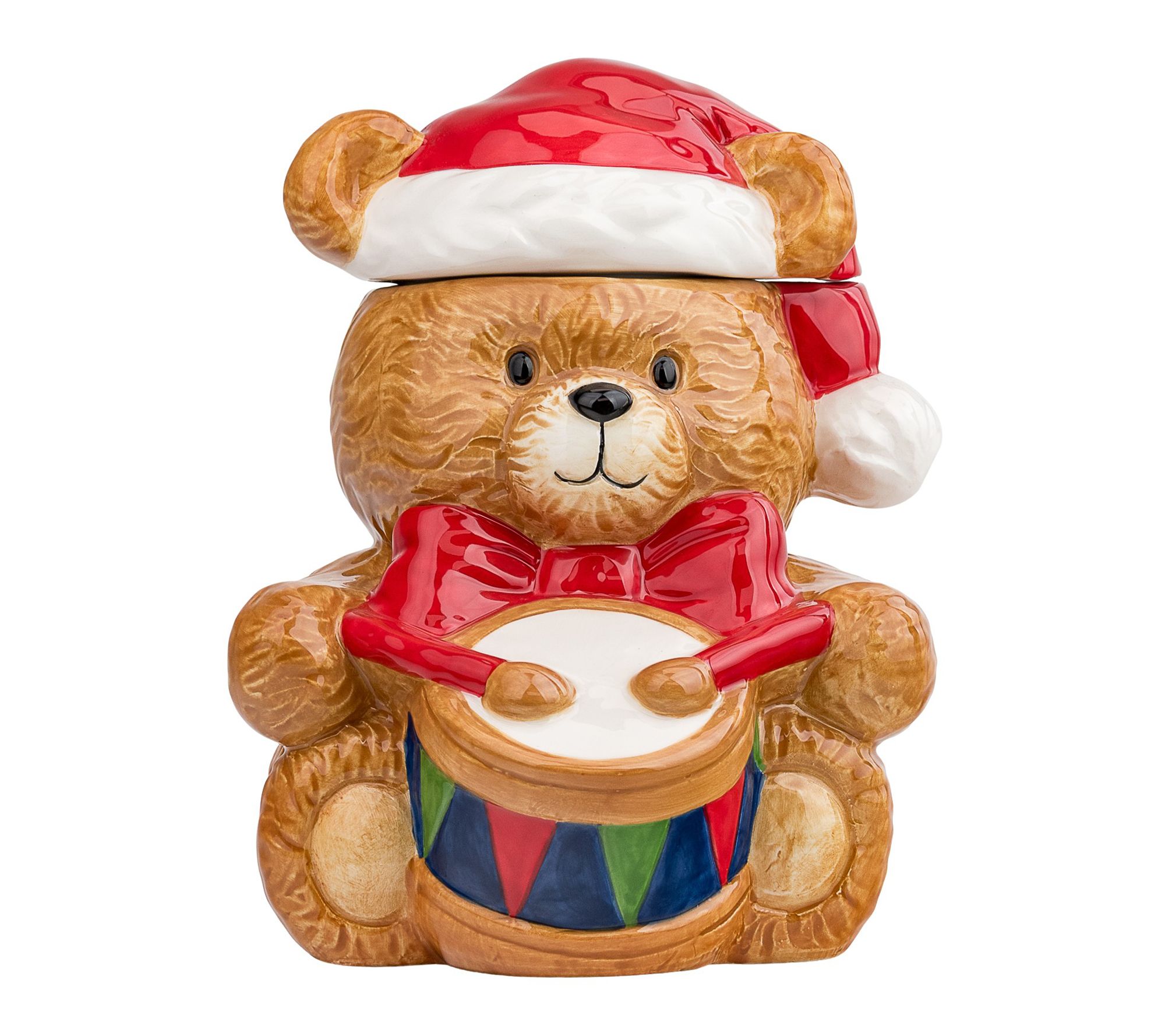 10 Strawberry Street Little Drummer Bear Canist er