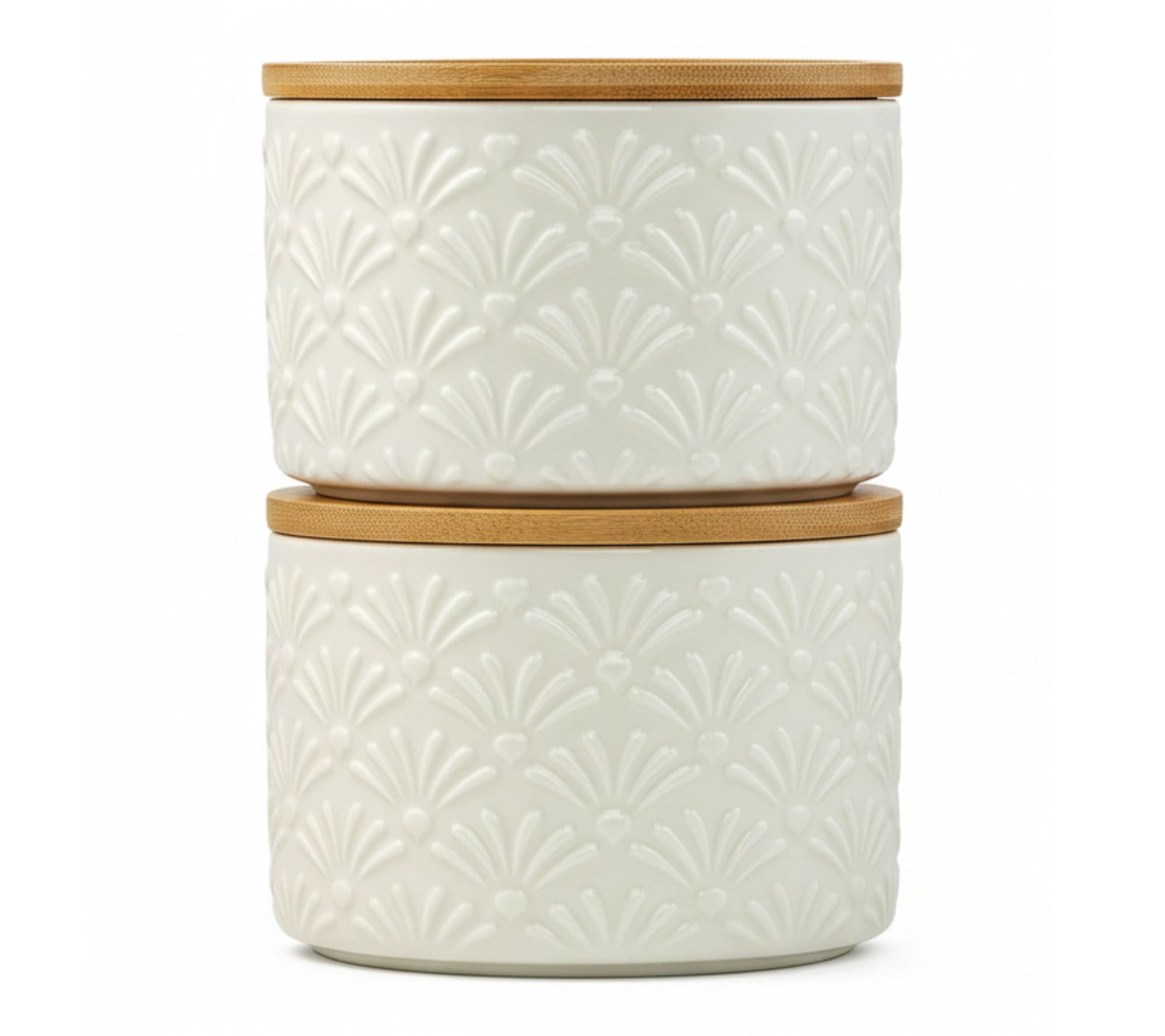 10 Strawberry Street Set of 2 Embossed Salt Cellars